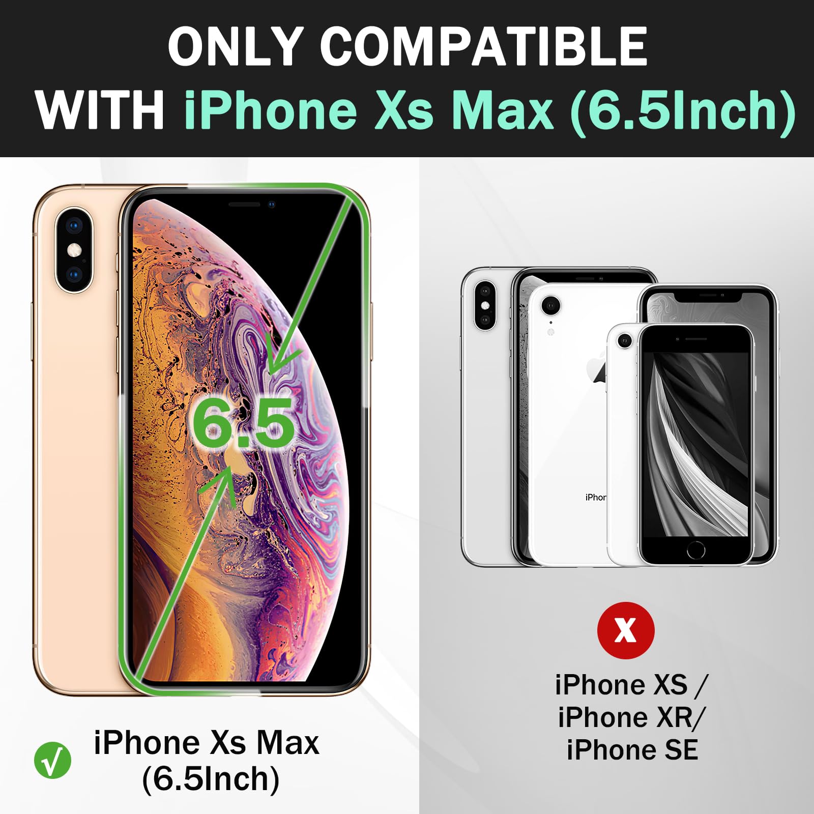 Premium PU Leather iPhone Xs Max Wallet Case (6.5
