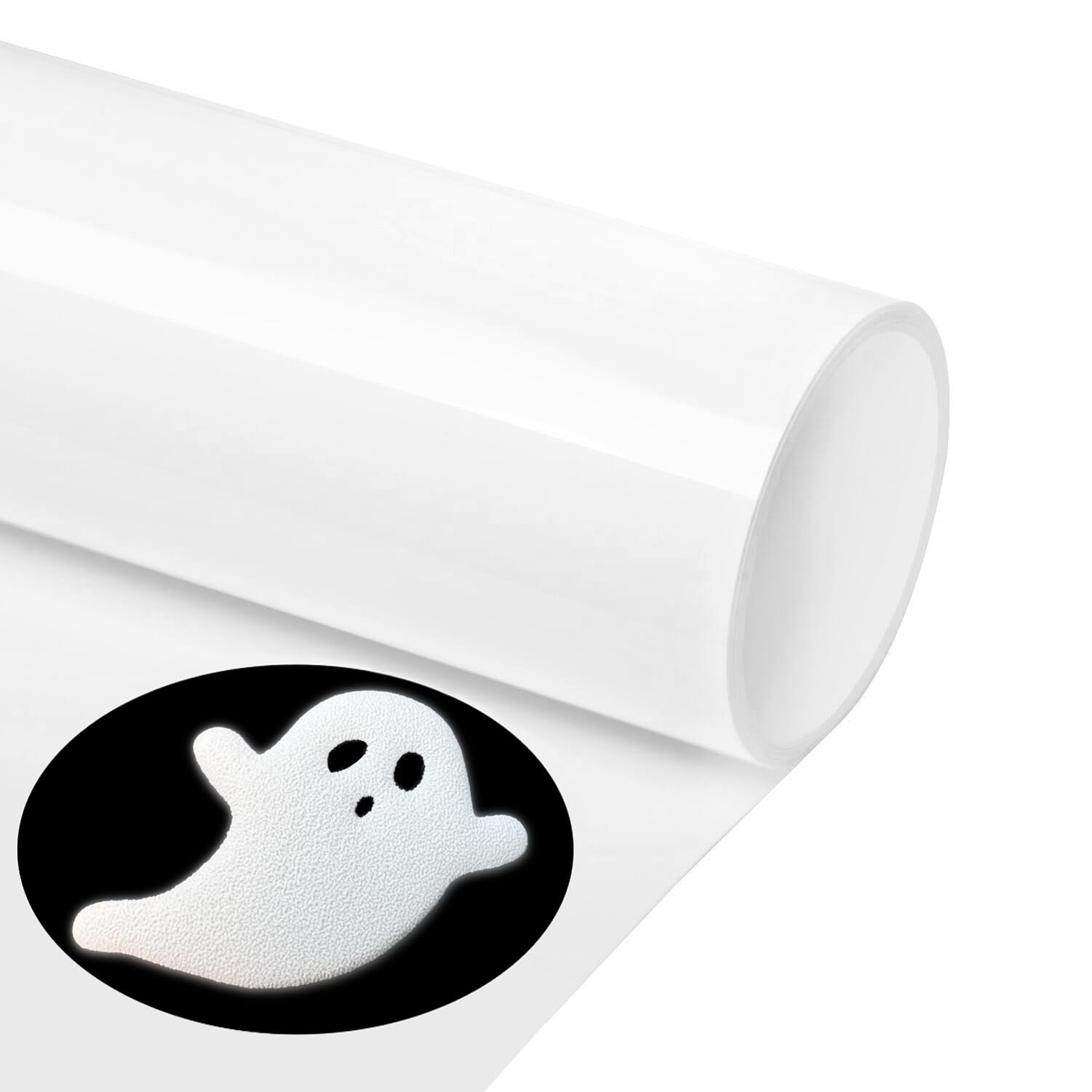 TransWonder White Puff-Vinyl Heat Transfer - 12x6 Inch 3D Puffy HTV for T-Shirts, DIY Crafts, Cricut & Silhouette Cameo | Perfect for Custom Apparel, Hats, Bags & Heat Press Projects