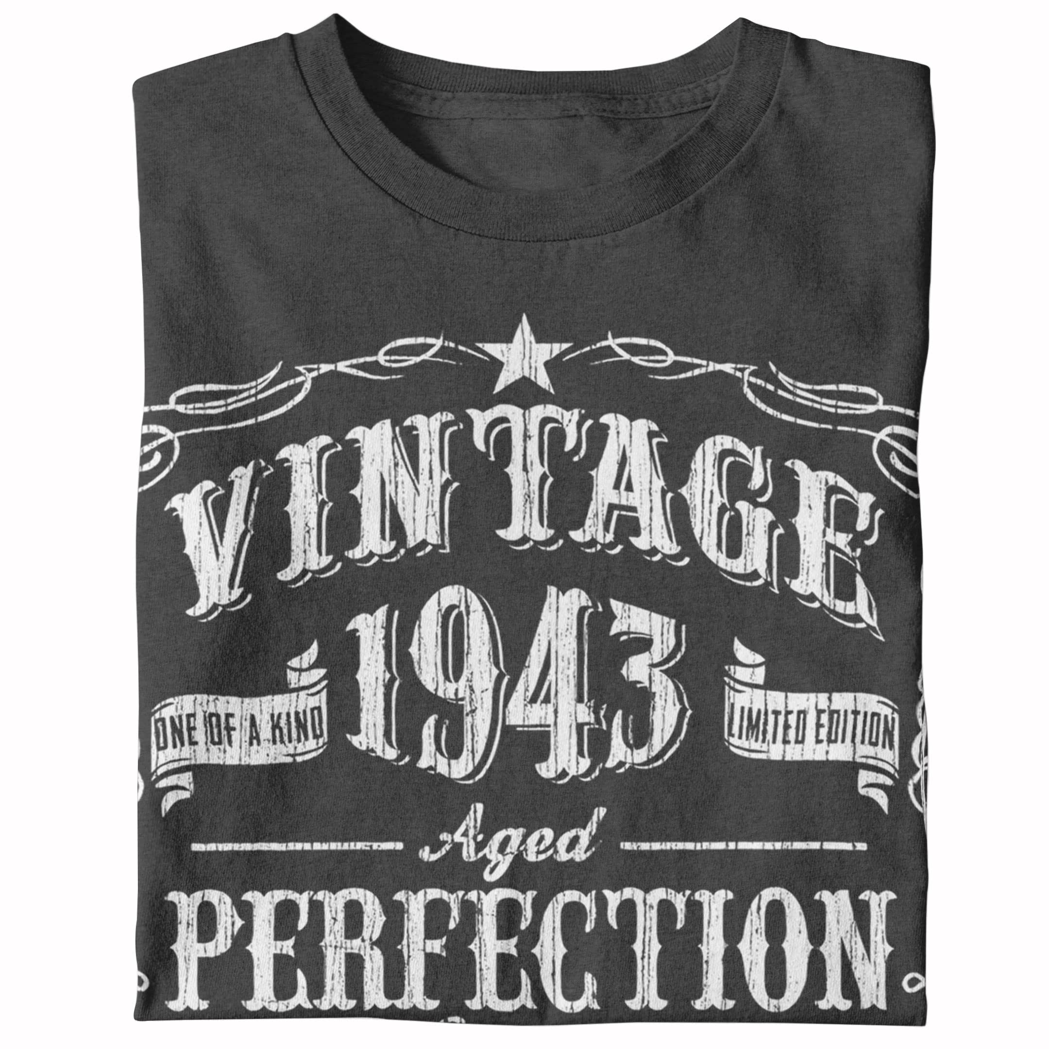 Vintage 1940s Style T-Shirt for Men - 82nd Birthday Gift, Retro 80 Year Old Apparel - Perfect for Birthday Parties, Family Gatherings & Nostalgic Fashion