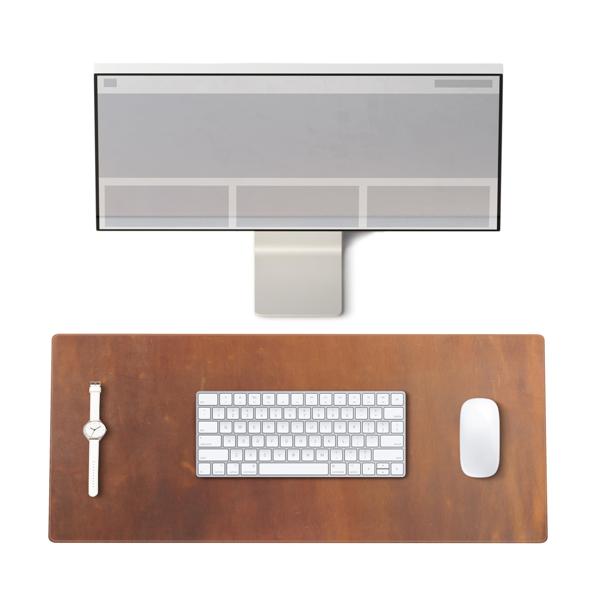 Premium Handmade Genuine Leather Desk Mat - Custom 26
