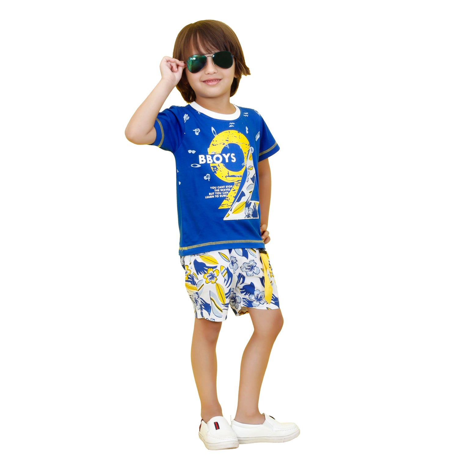 Stylish MashUp Junior Tropical Print Set for Kids - Perfect for Beach Vacations, Summer Outfits & Playdates