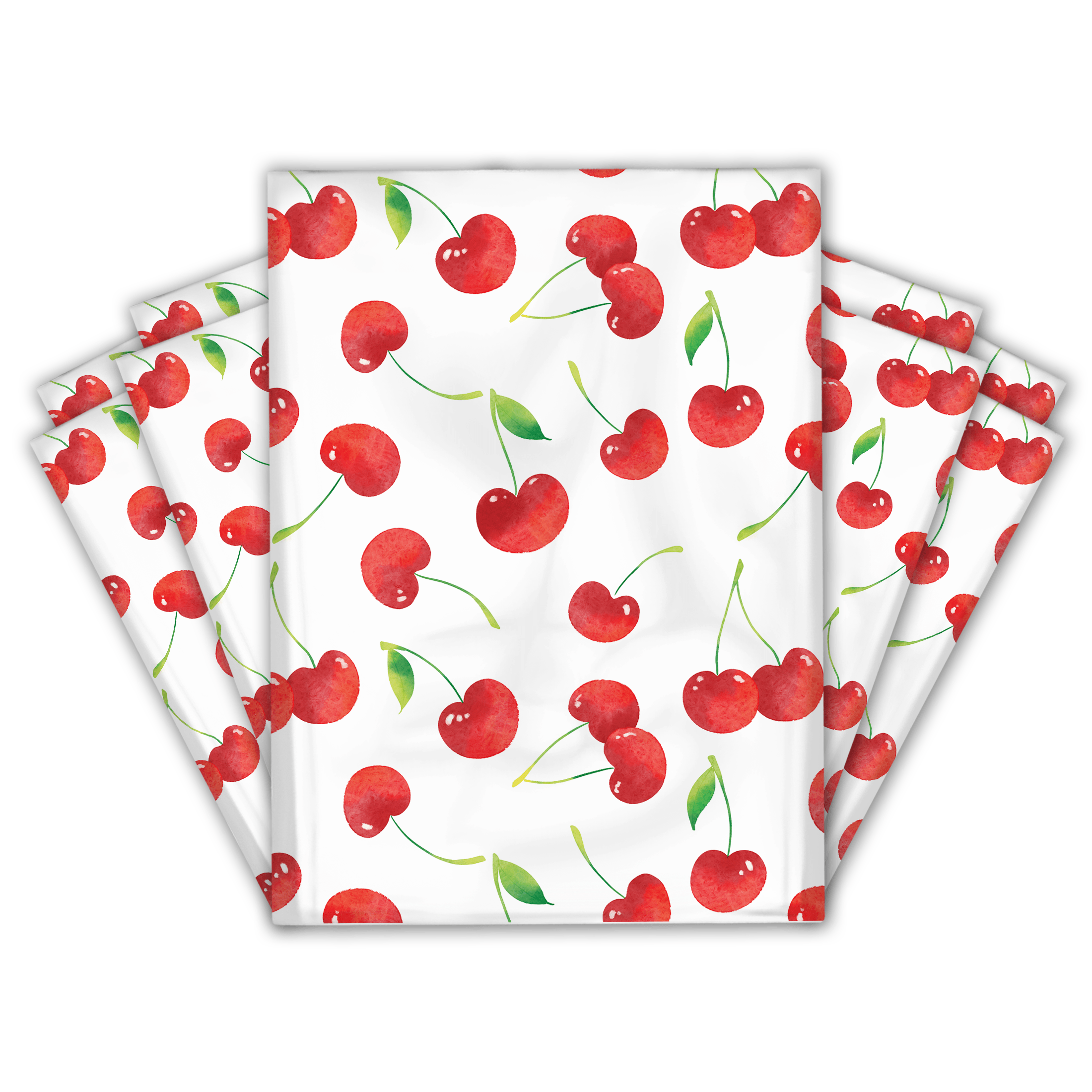 10x13 Inches Cherry Print Poly Mailers - Waterproof Shipping Envelopes, Durable Mailing Bags for Ecommerce, Business & Retail (Great for Clothing, Jewelry & Small Item Shipments)