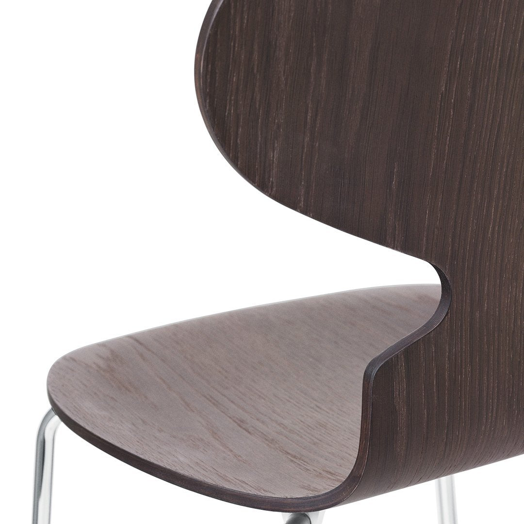 Ant Chair 3101 - Clear Lacquered Stackable Modern Design Chair for Home, Office & Cafe | Durable & Space-Saving Seating Solution