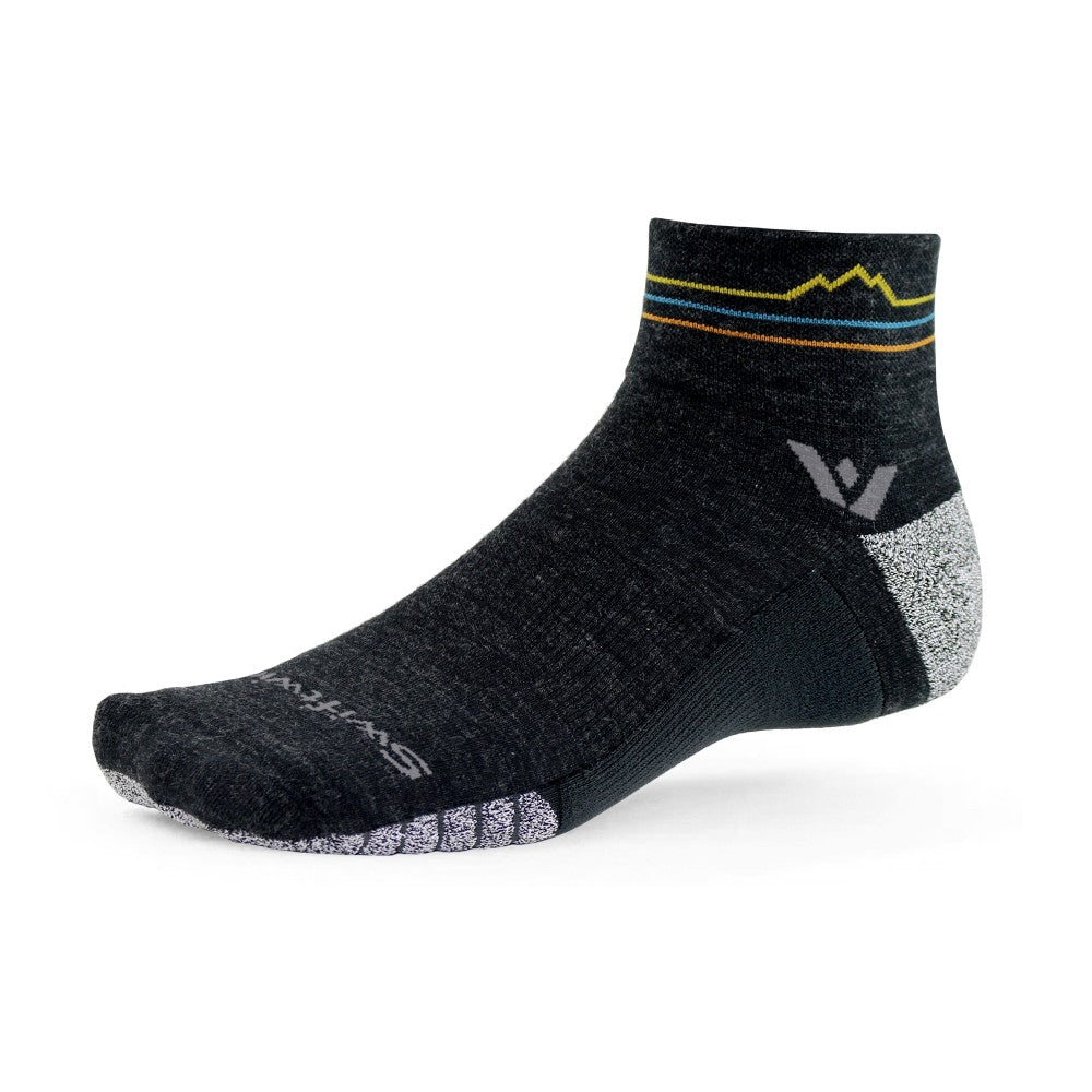 Swiftwick Flite XT Trail Quarter Crew Socks - Moisture-Wicking Hiking & Running Socks for Men & Women - Perfect for Outdoor Adventures, Trail Running & Athletic Performance