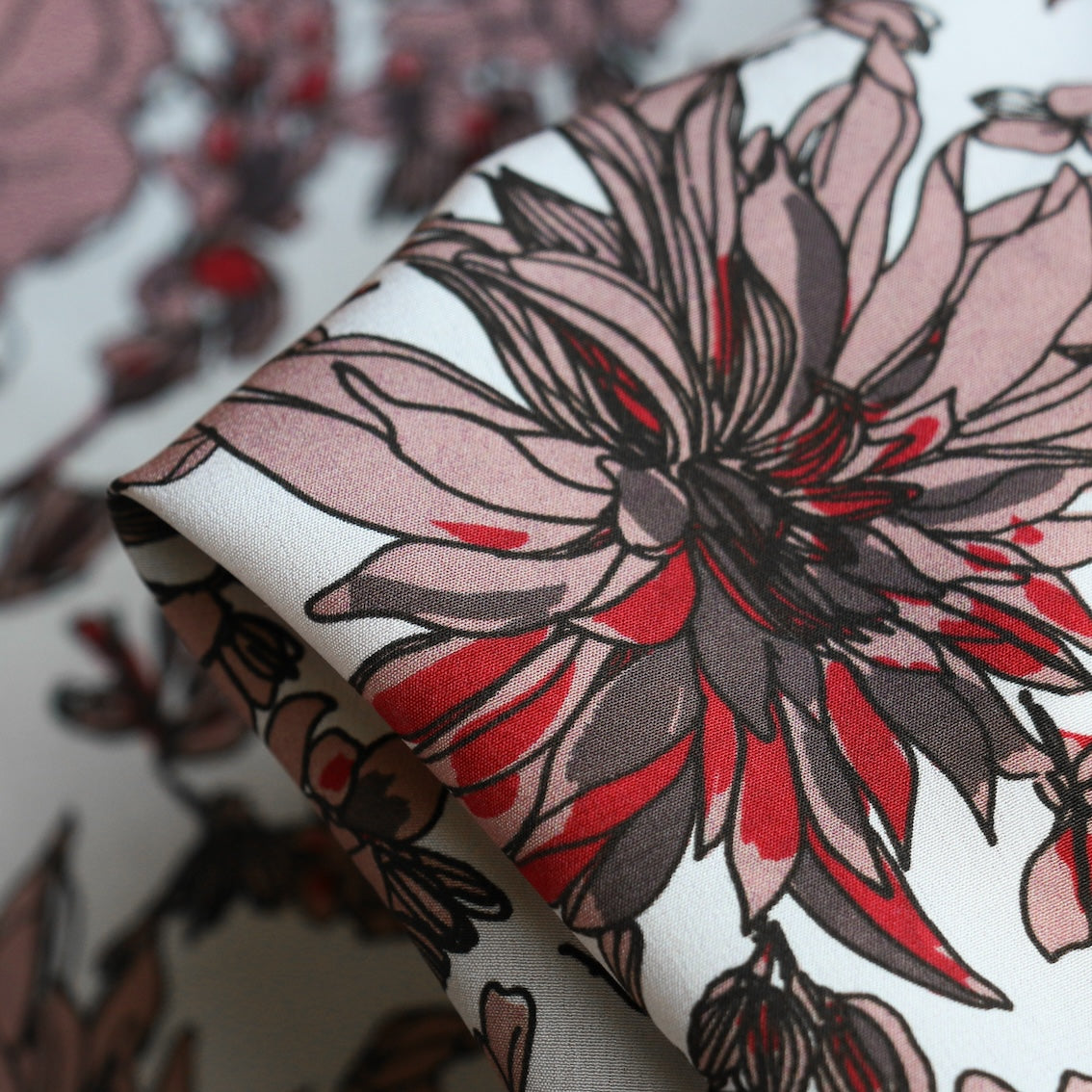 Chianti Poppies Silk Crepe De Chine Scarf - Elegant Floral Printed Silk Scarf for Women - Perfect for Weddings, Parties & Special Occasions