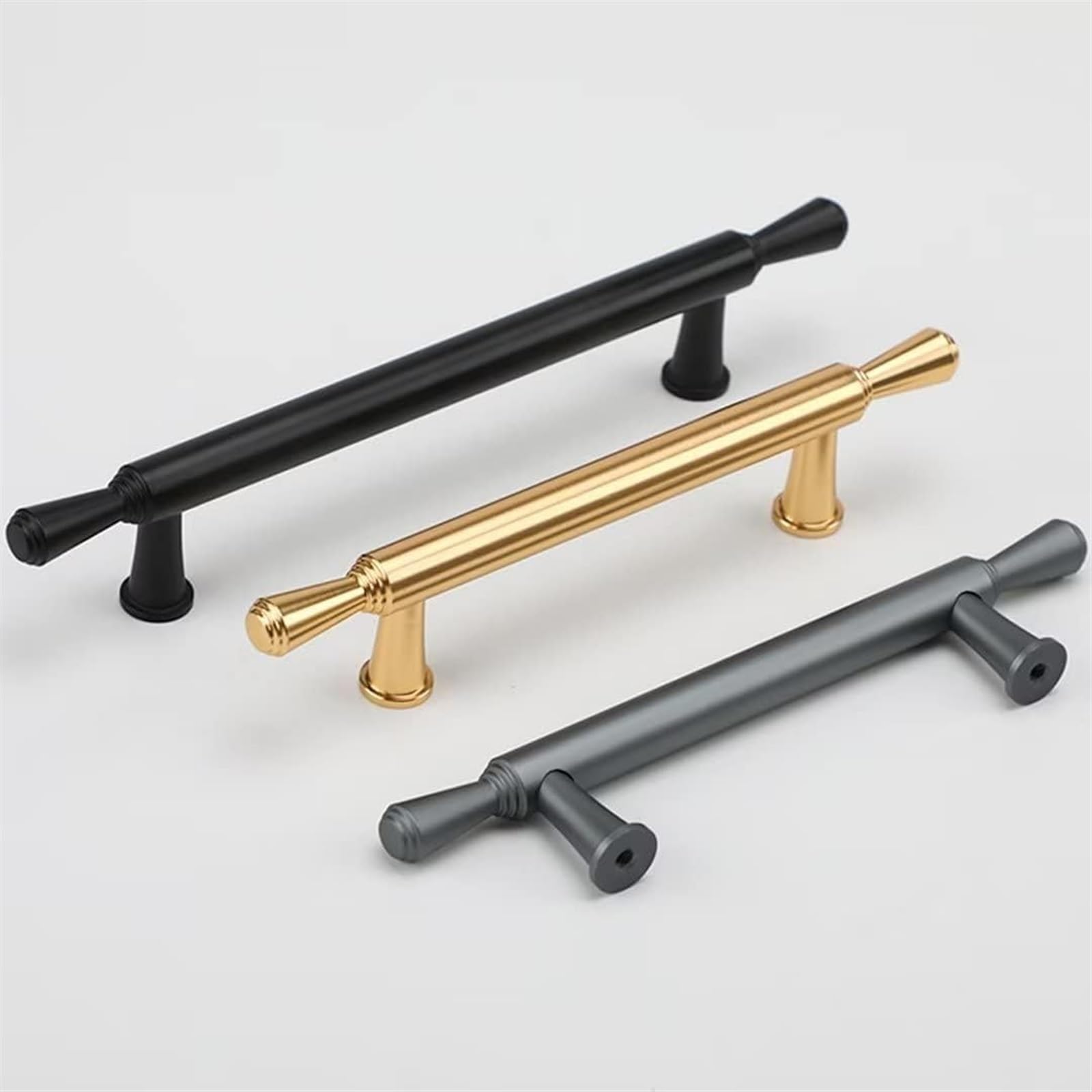 10 Pack Modern Solid Cabinet Knobs & Drawer Pulls - Kitchen Cupboard Handles, Door Push Pull Hardware for Furniture - Perfect for Home Renovation & DIY Cabinet Upgrades