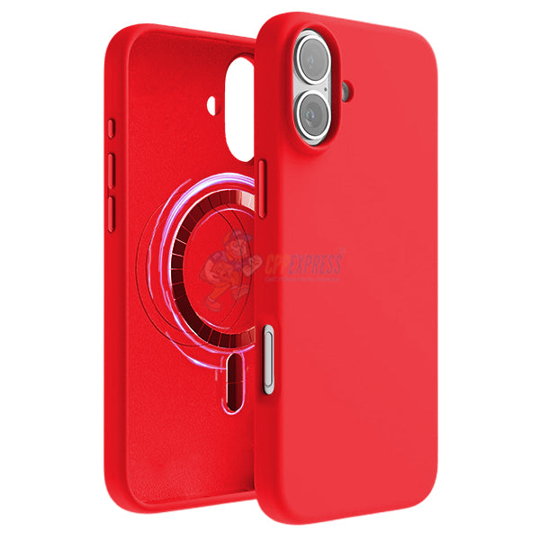 iPhone 16 Plus Case - MagSafe Magnetic Silicone Protective Cover (Pink) for Everyday Use, Work & Travel