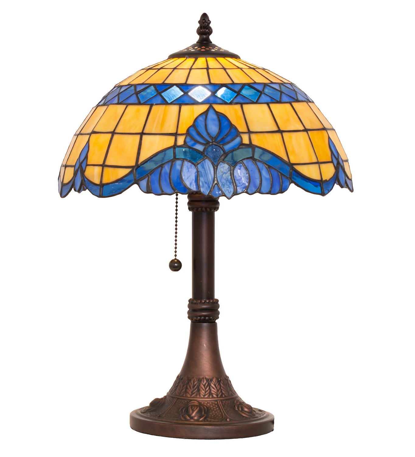 Meyda Tiffany G0Cdb6415 Stained Glass Table Lamp - Elegant Home Decor for Living Room, Bedroom & Office