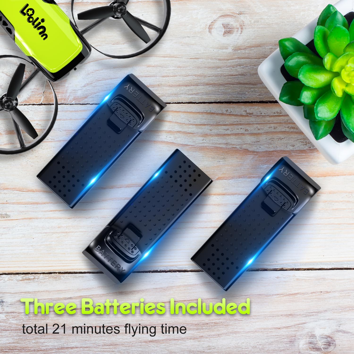 Loolinn Kids Drone with 1080P HD Camera - 90° Adjustable Angle, Altitude Hold, One Key Takeoff/Landing, 3 Batteries - Perfect Birthday Gift for Boys & Girls, Indoor/Outdoor Flying Toy for Beginners