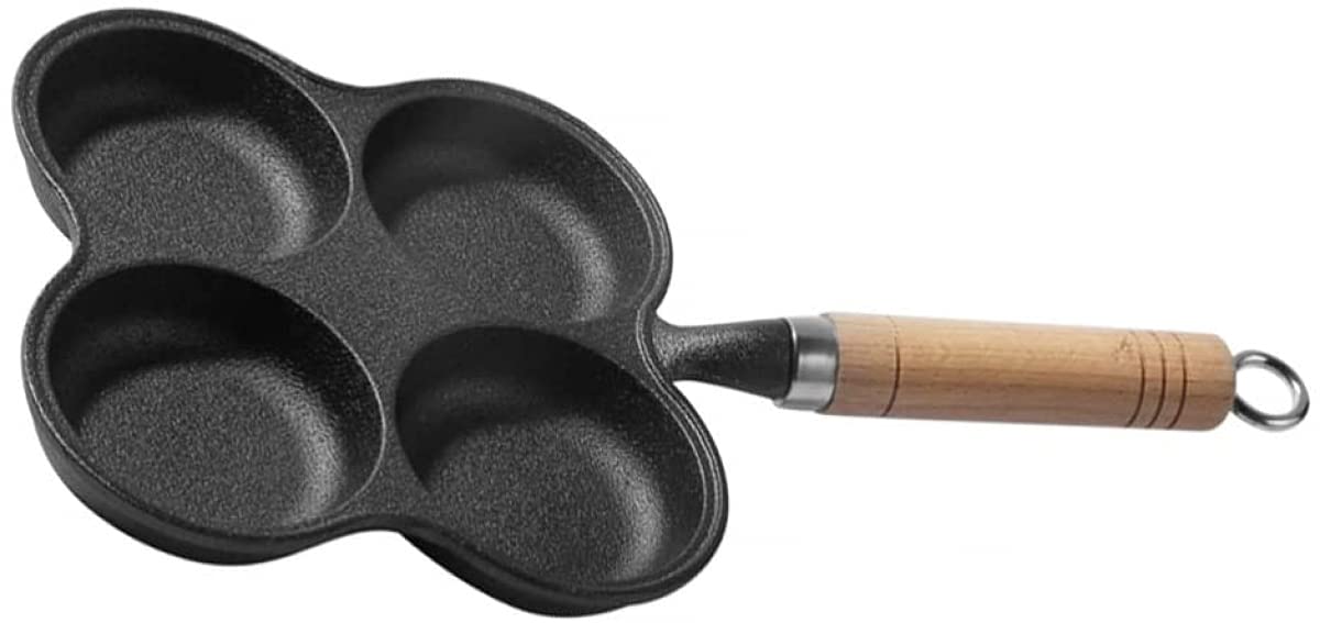 4 Cup Non-Stick Egg Boiler & Frying Pan - Perfect for Omelettes, Pancakes & Breakfast Cooking - Dishwasher Safe with Ergonomic Non-Slip Handle - Ideal for Home Kitchens & Camping Trips