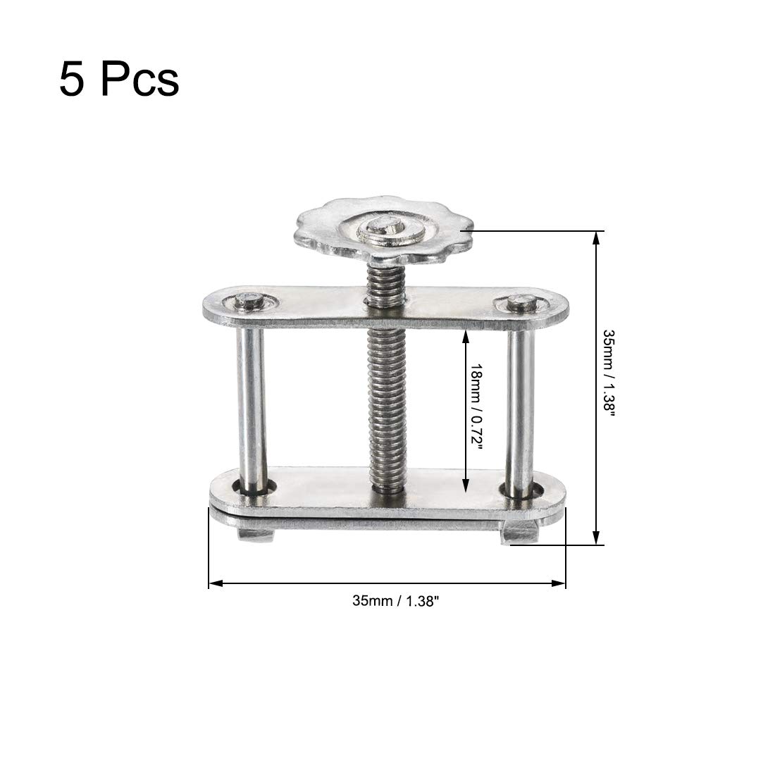 Adjustable Swivel Screw Compressor Hose Clamp - 5Pcs Flow Control Tubing Clamps for Lab Equipment, Air Compressors & Industrial Applications | Durable Pipe Fastener for Plumbing, HVAC & Scientific Experiments
