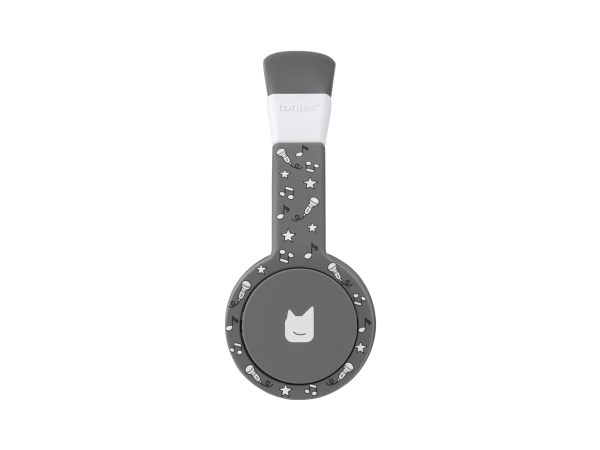 Tonies Foldable Headphones - Lightweight & Comfortable Wireless Headphones with Noise Cancelling, Grey (Model 10002568) for Kids, Travel, Work & Study