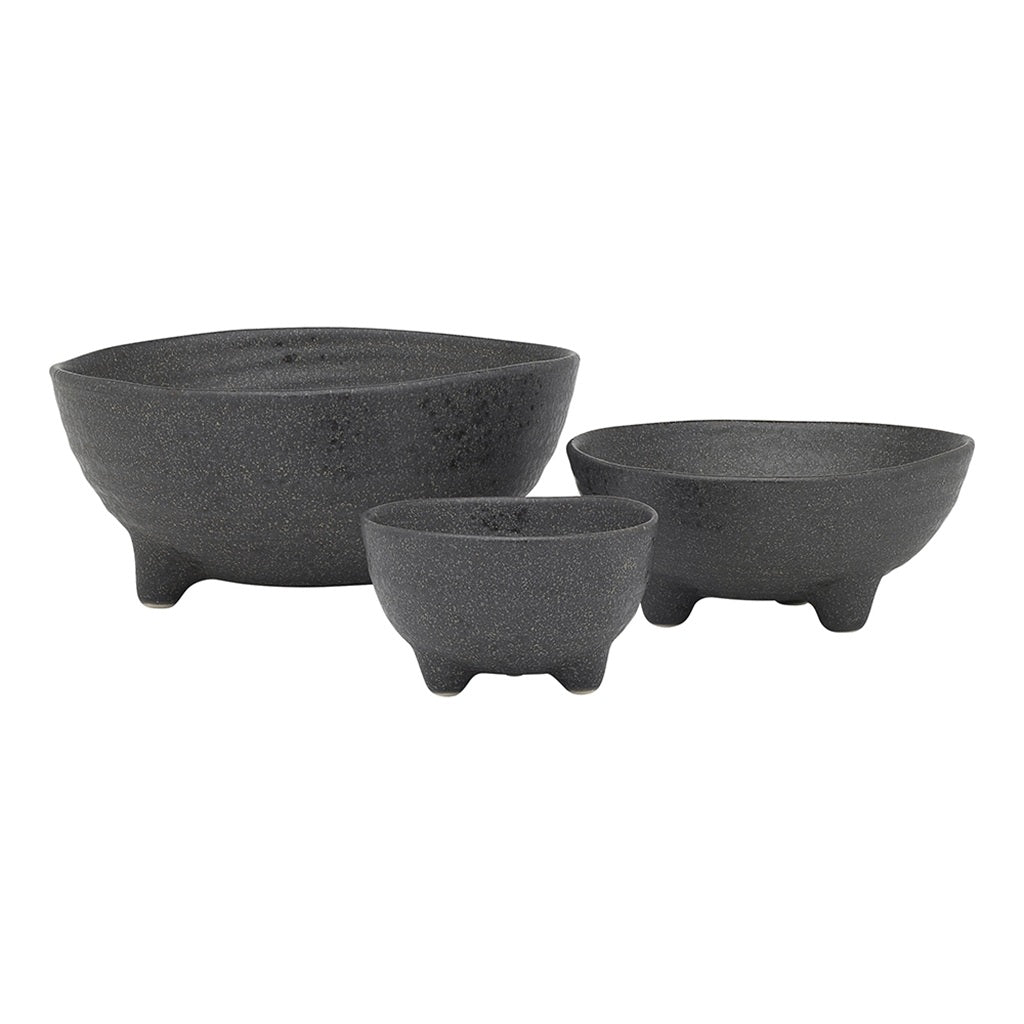 Eco-Friendly Stone Nesting Bowls Set of 3 - Handcrafted Kitchen Storage & Serving Bowls for Salad, Snacks, Fruits - Perfect for Home Dining & Party Entertaining