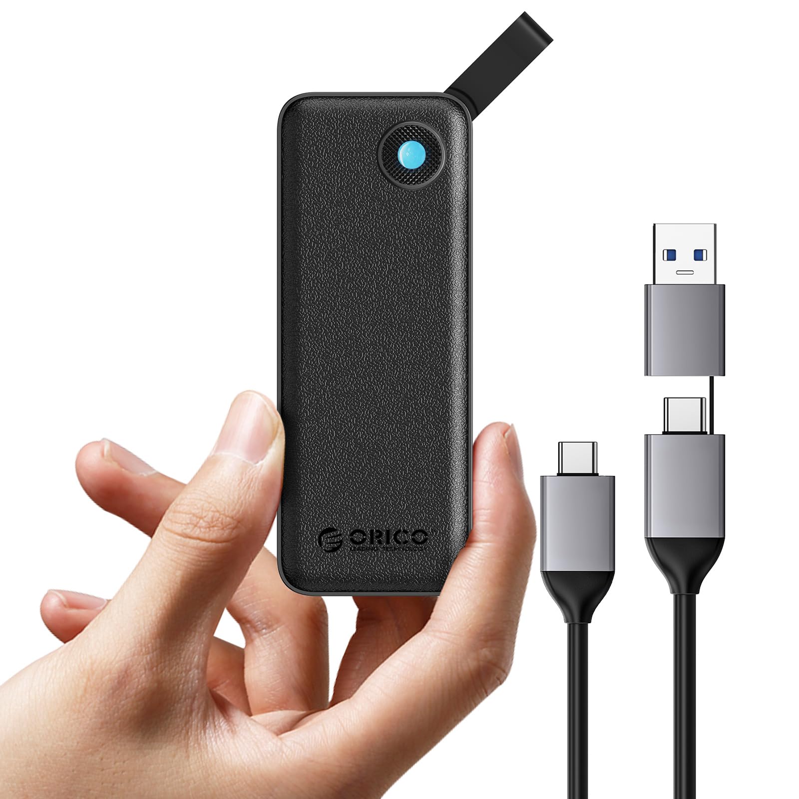 ORICO 1TB External SSD Portable - 460MB/s High-Speed USB 3.1 External Solid State Drive, Slim & Compact Design with USB-C/USB-A 2-in-1 Cable - Perfect for Smartphones, Tablets, Laptops, PC - Ideal for Work, Travel & Data Backup - B5pro