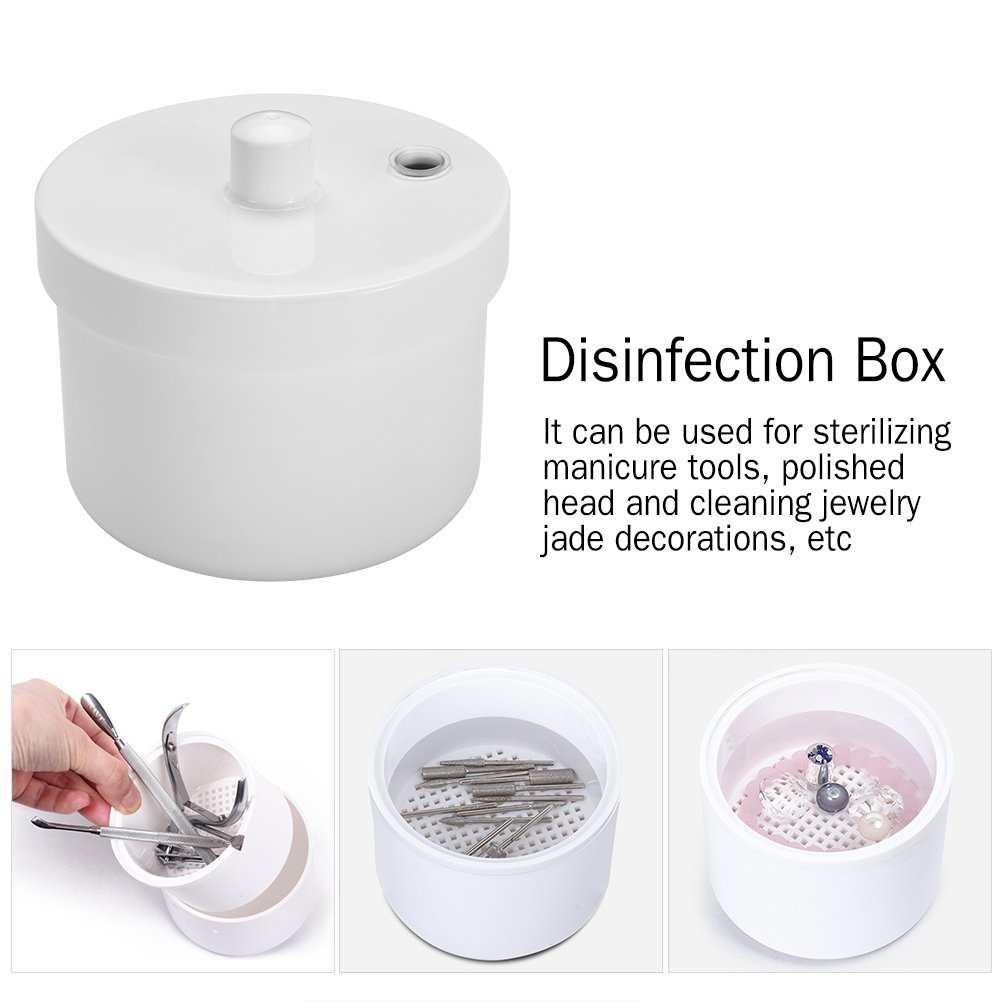 Cimenn Nail Art Sterilizer - Professional Metal Disinfection Round Box for Manicure Tools | Salon & Home Use | Perfect for Nail Art, Pedicure & Beauty Tools Sanitization