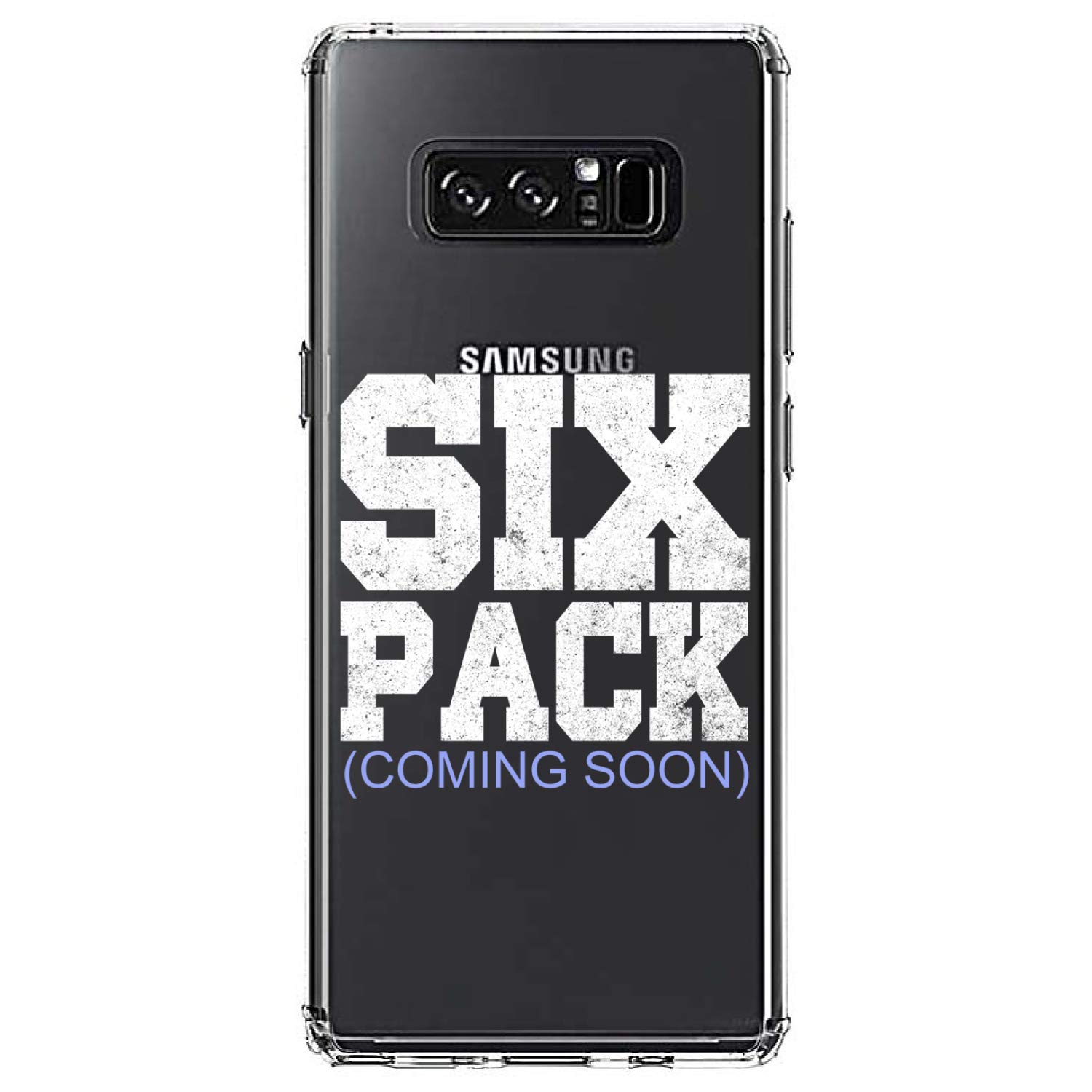 Shockproof Clear Hybrid Case for Samsung Galaxy Note 8 (6.3 Inch) - TPU Bumper & Acrylic Back with Tempered Glass Screen Protector - 6-Pack Set - Perfect for Work, Travel, and Everyday Protection