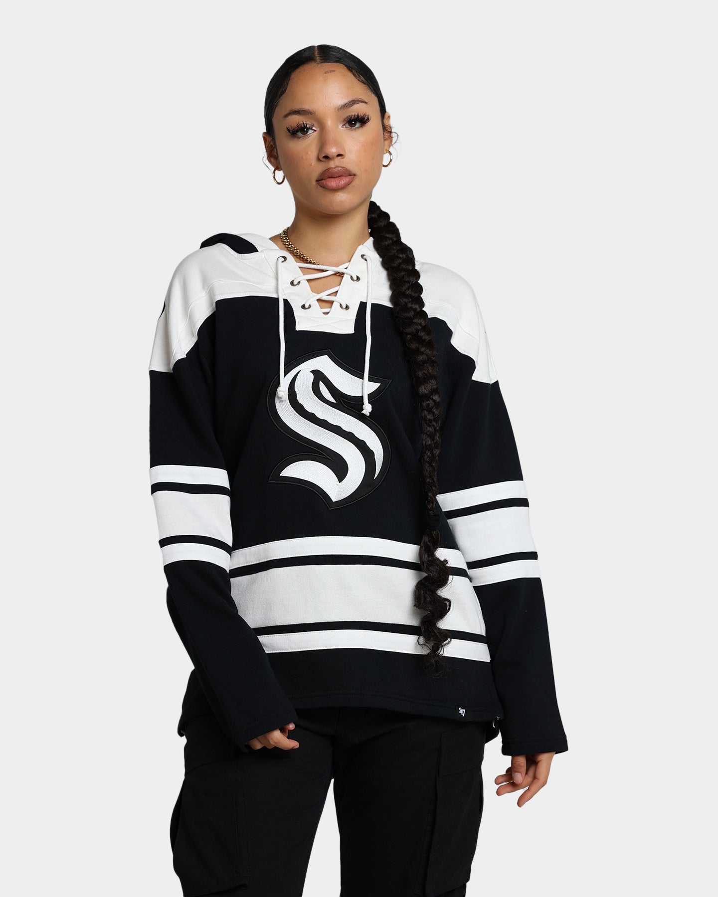 47 Brand Seattle Kraken Superior Lacer Hoodie - Men's Premium Pullover Sweatshirt for Hockey Fans - Perfect for Game Day & Casual Wear