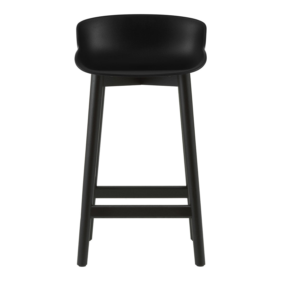 Modern Hyg Counter Stool with Wood Base - Perfect for Kitchen Islands, Bars & Small Spaces