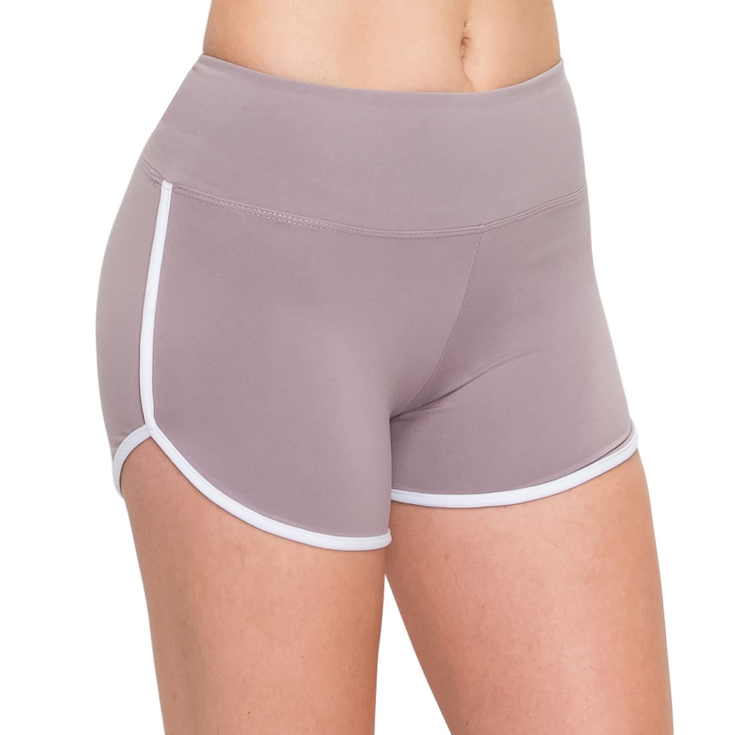 ALWAYS Women's High Waisted Booty Shorts - Super Soft Dolphin Hem Workout Shorts for Yoga, Running & Gym