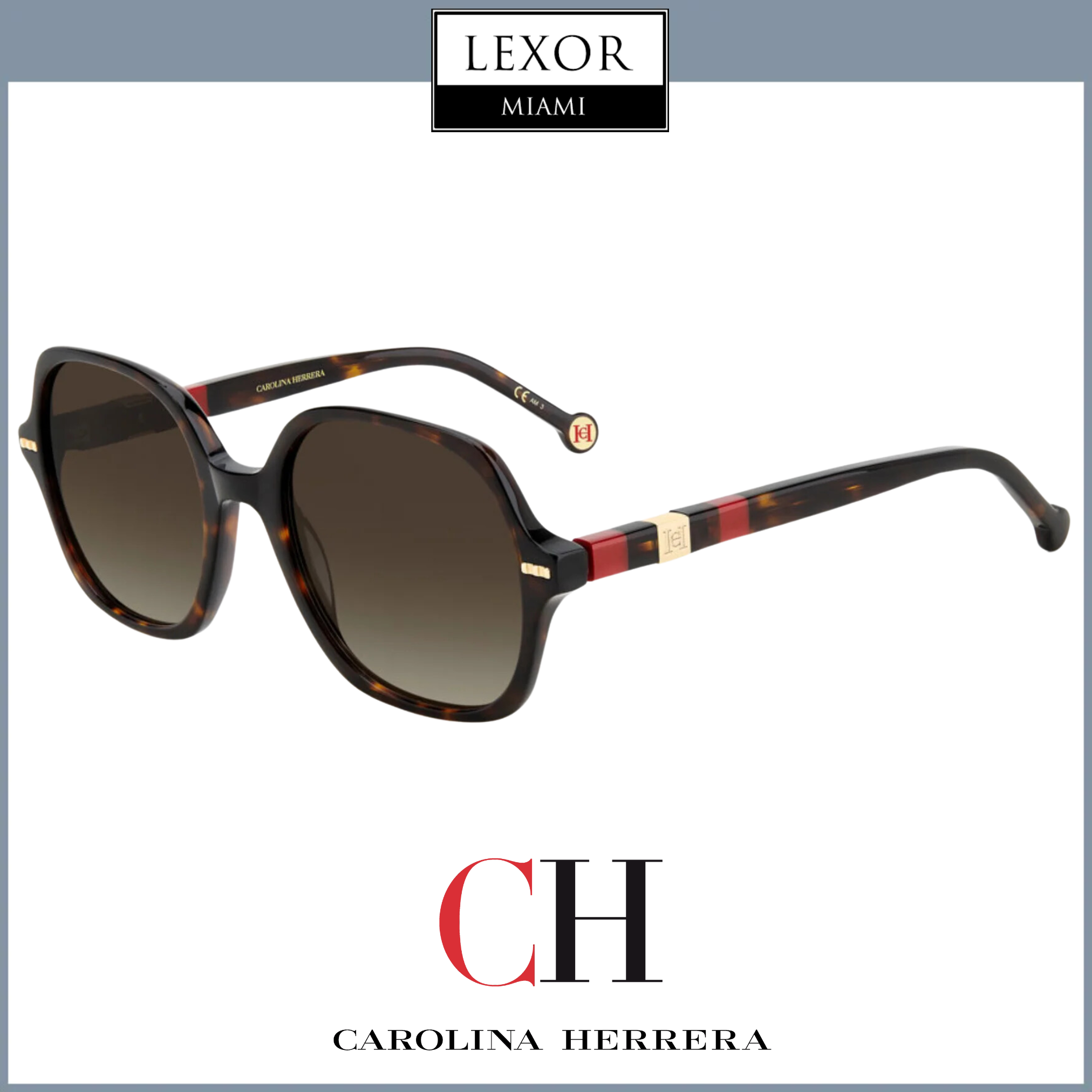 Carolina Herrera HER 0106/S 0O63 HA 55/20 140 Women's Fashion Sunglasses - UV Protection & Polarized Lenses for Driving, Beach & Outdoor Activities