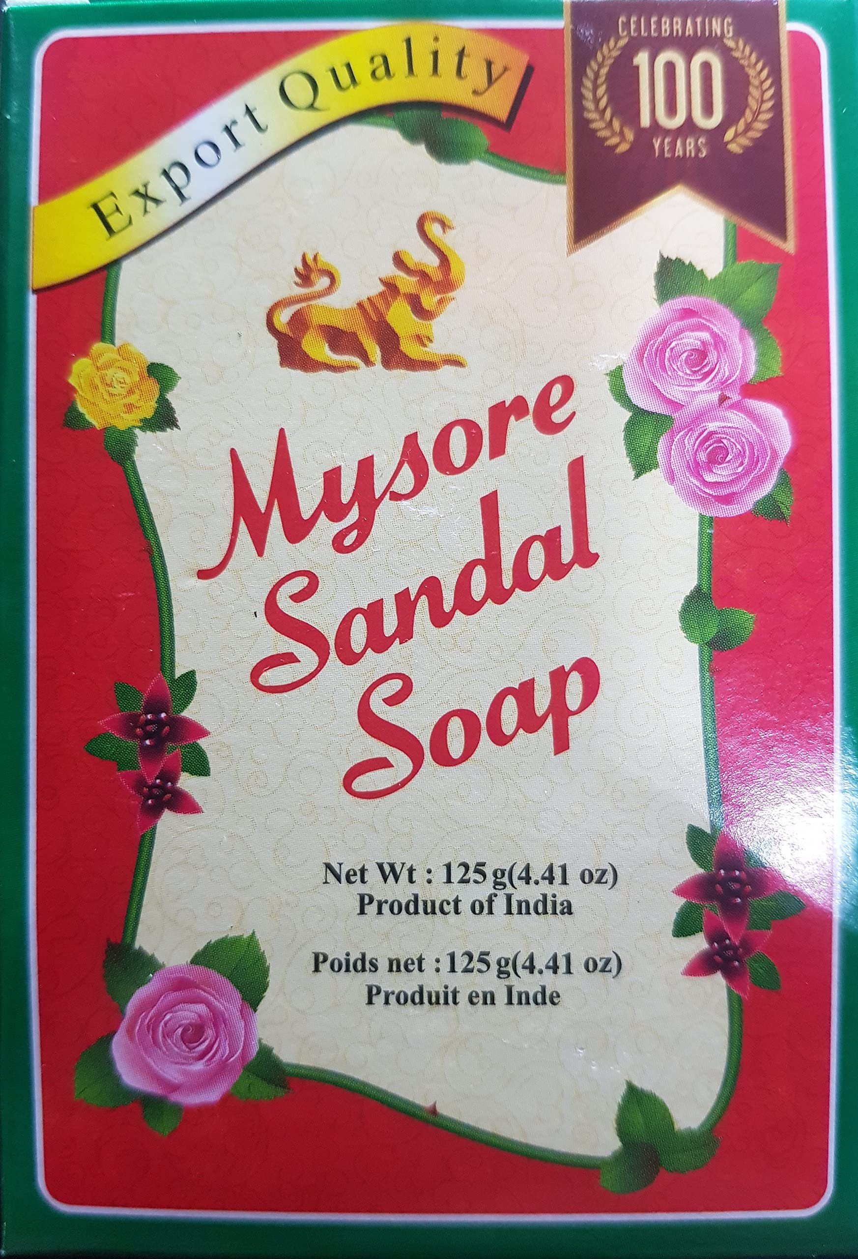 Authentic Mysore Sandal Soap 125g | Natural Sandalwood Soap for Glowing Skin | Perfect for Daily Bathing & Aromatherapy