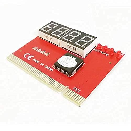Syba Motherboard Diagnostic Card Tester - PCI POST Analyzer for Computer Repair (Red) | Essential Tool for PC Technicians & DIY Troubleshooting