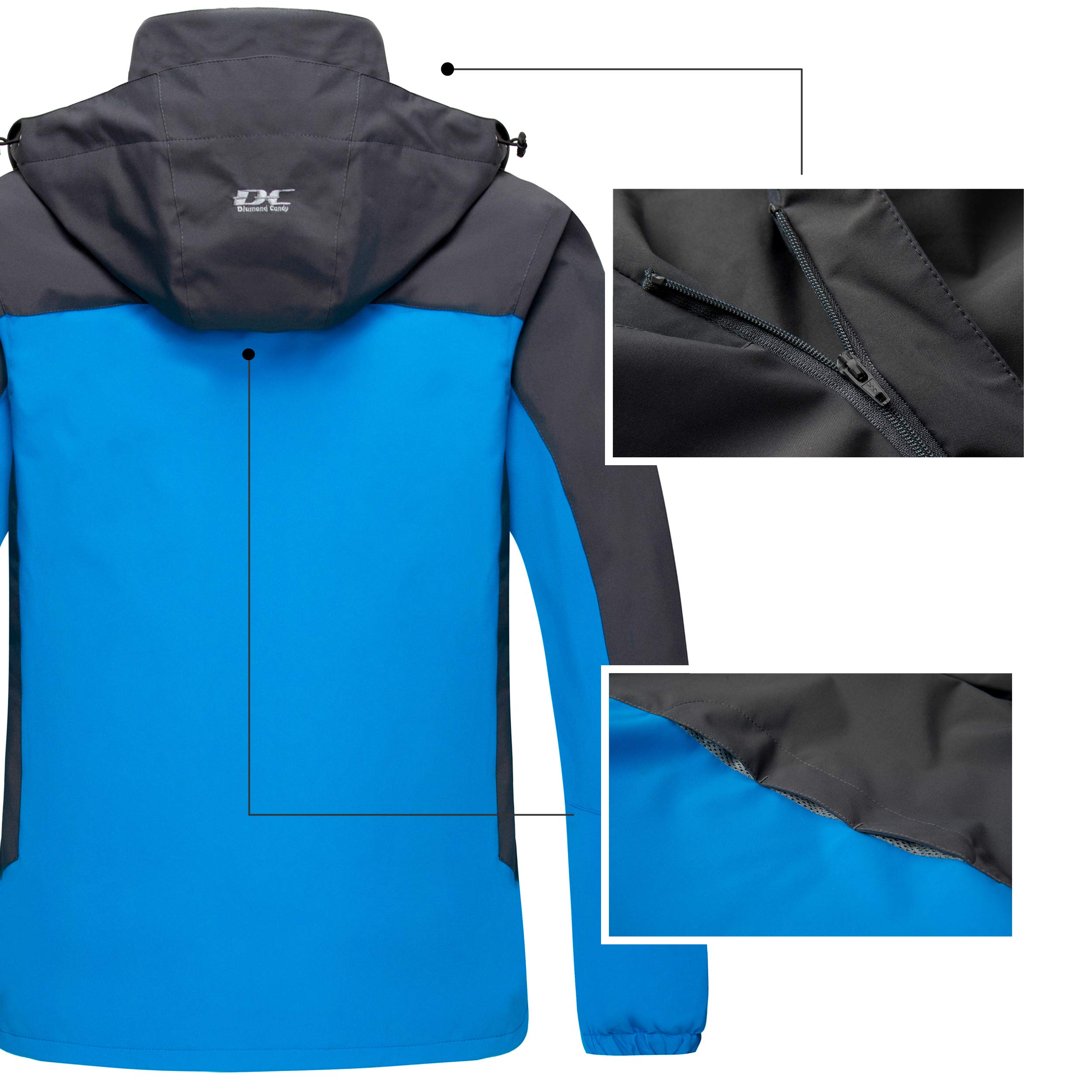 **Men's Waterproof Hooded Jacket - Lightweight Diamond Candy Raincoat for Outdoor Sports & Casual Wear | Perfect for Hiking, Running & Everyday Use**
