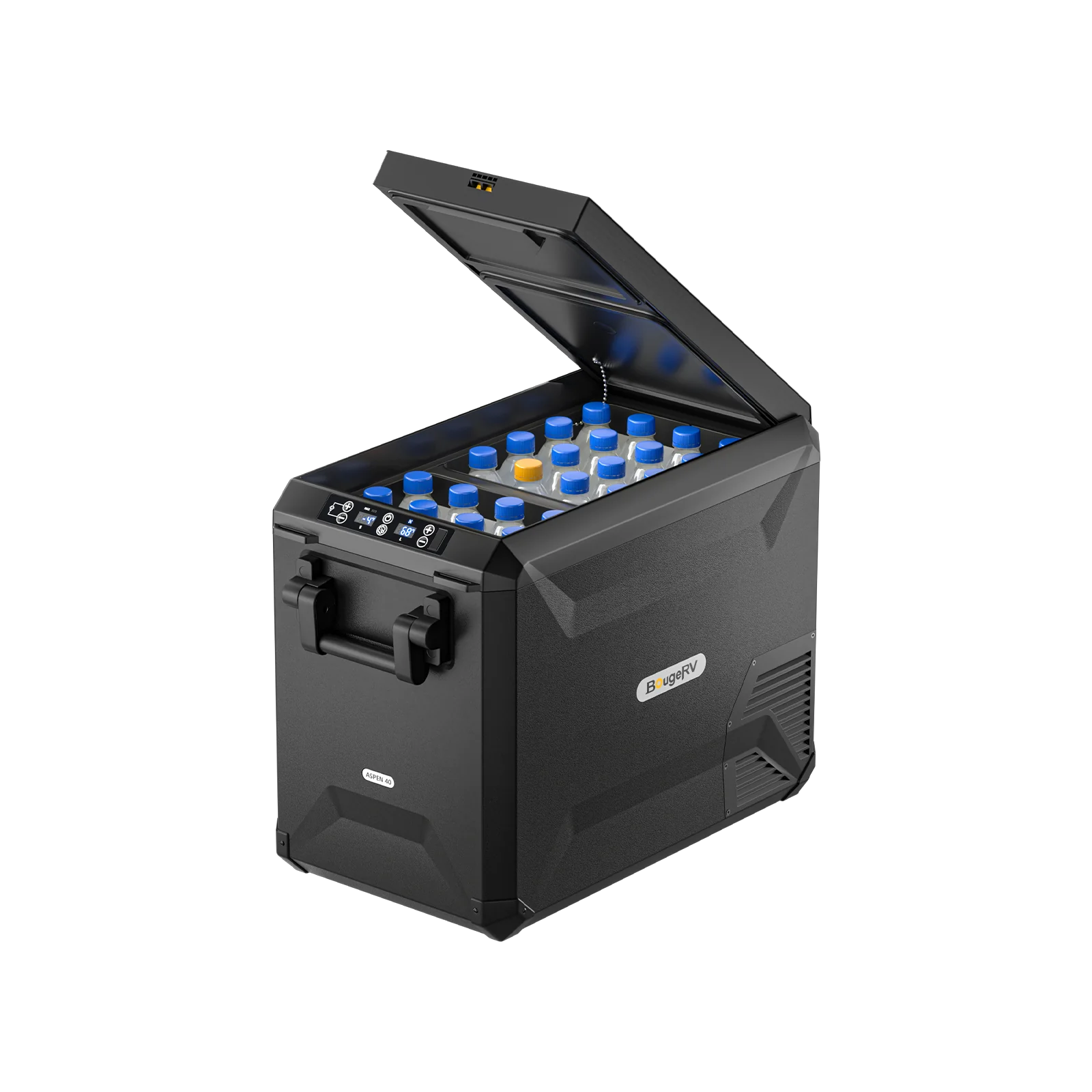 BougeRV ASPEN 40 12V Dual Zone Portable Refrigerator 43QT for Camping, RV, Road Trips & Outdoor Adventures - Compact Freezer Cooler for Food & Drinks