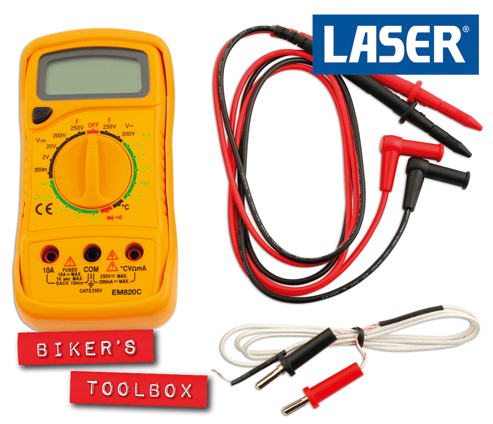 Digital Laser Multimeter - High Precision Voltage Tester with Auto-Ranging for Electricians & DIY Projects | Perfect for Home, Car & Industrial Electrical Testing