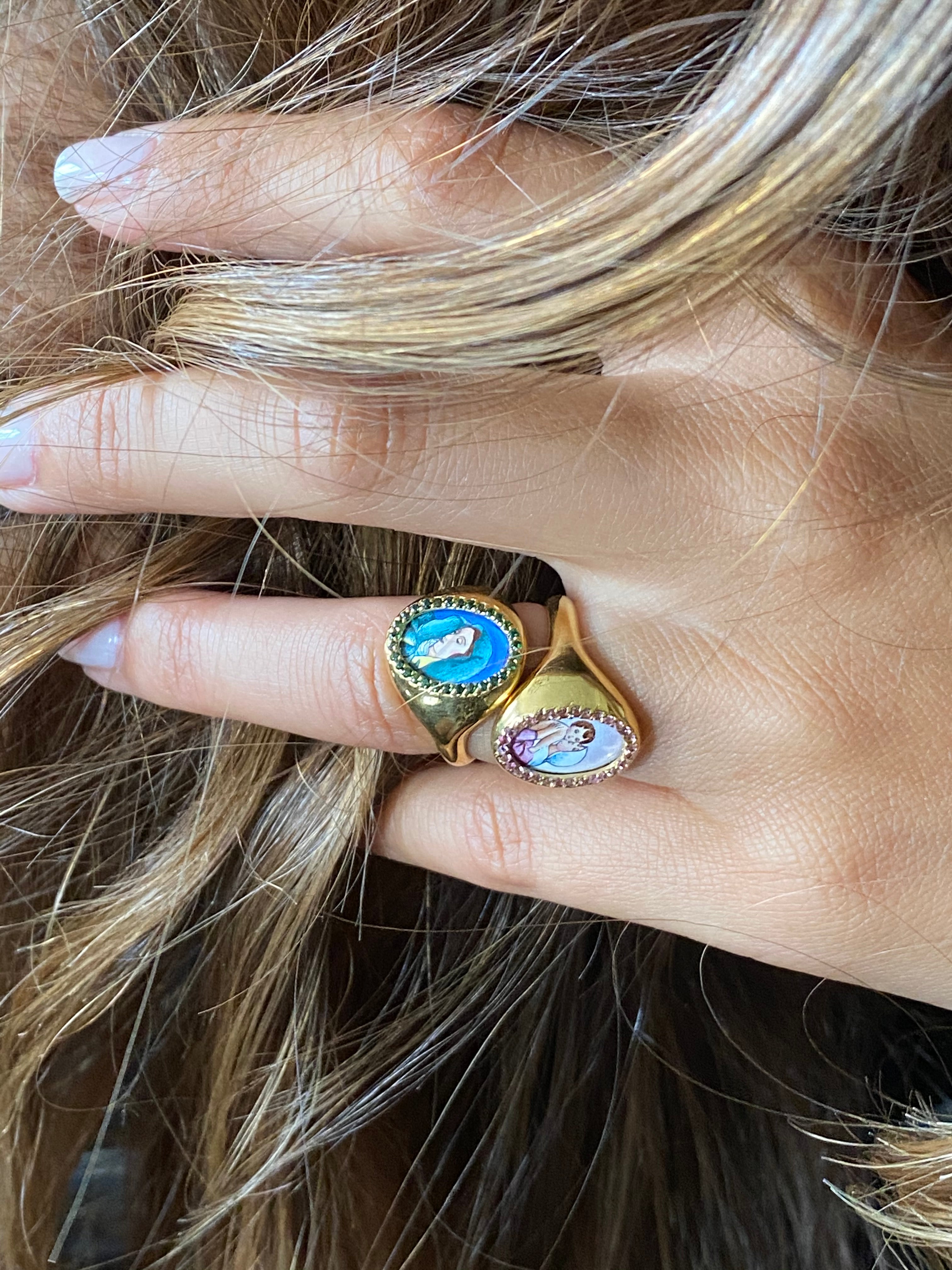 Santos Signet Lady of Good Advice Ring - Catholic Religious Jewelry for Women - Perfect for Baptism, First Communion & Spiritual Gifts