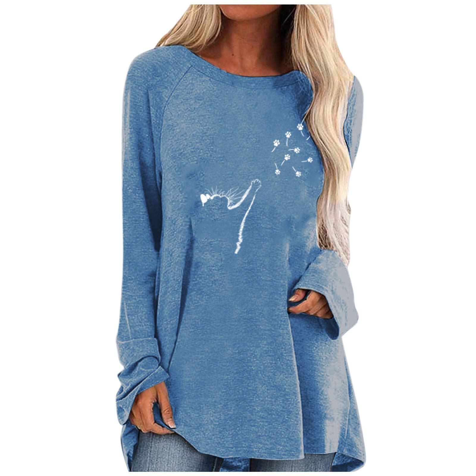 Women's Plus Size Animal Print Pullover Sweatshirt - Long Sleeve Casual Tops for Women | Perfect for Fall Layering, Lounge Wear & Street Style Fashion