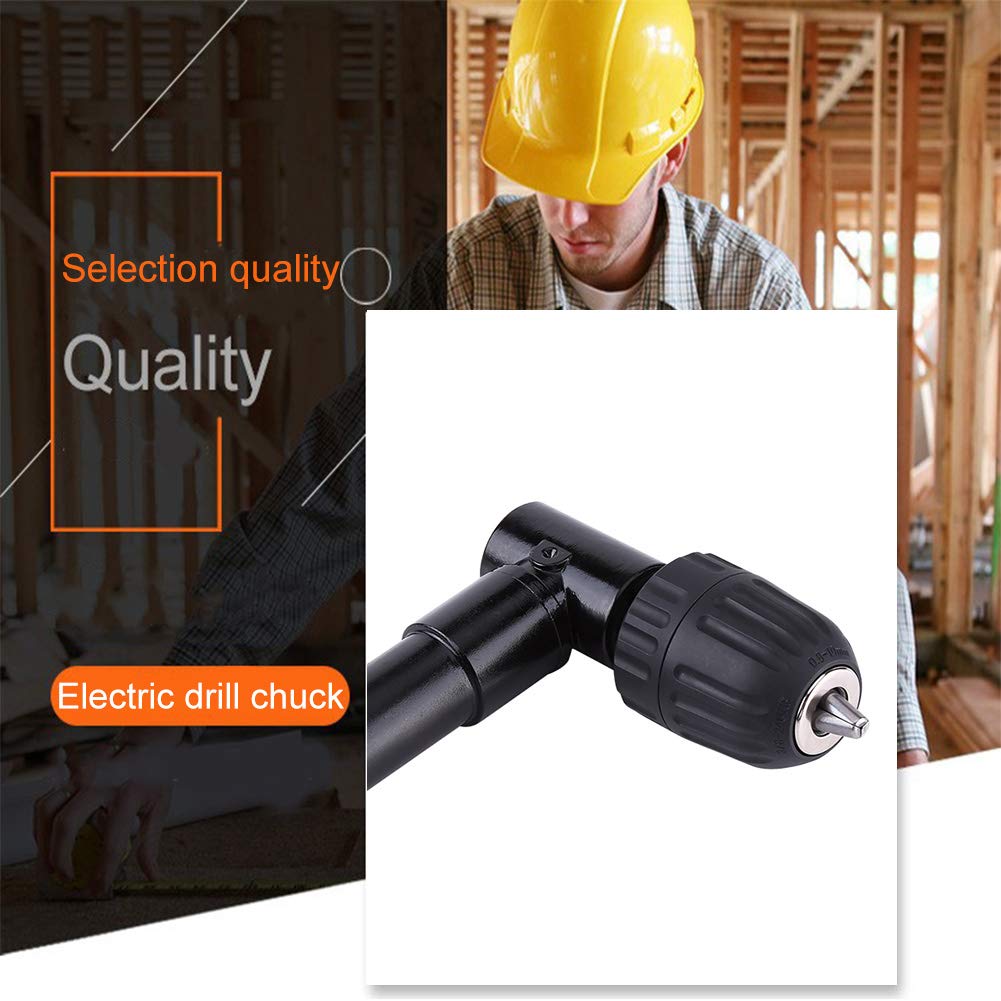 90 Degrees Right Angle Drill Adapter - Aluminum Alloy 8mm Shaft Extension Chuck for Electric Drills | Perfect for Tight Spaces, DIY Projects & Professional Use