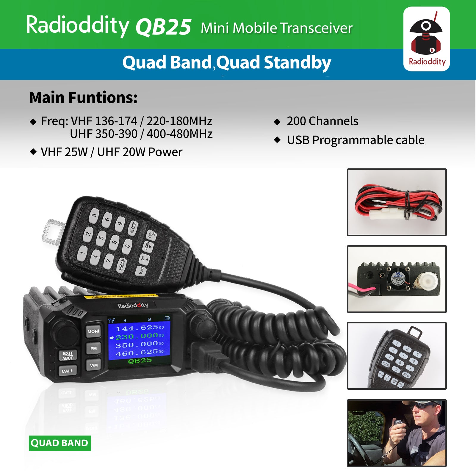 QB25 Quad Band Quad Standby Unlocked GSM Cell Phone - Open Box | Perfect for Travel, Business & Backup Use