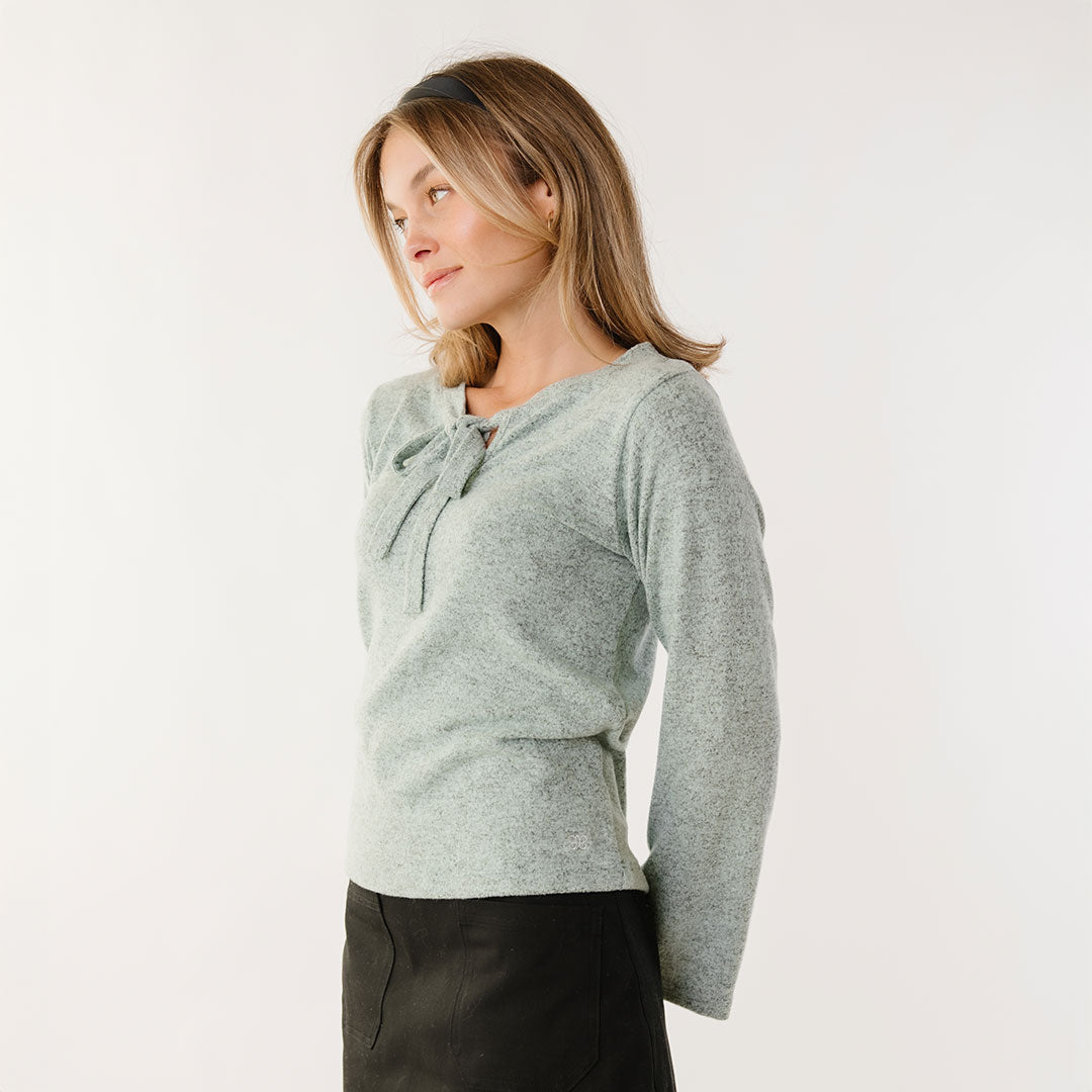 Stylish Green Mint Bow Tie Sweater for Men & Women - Perfect for Office, Parties & Casual Outfits