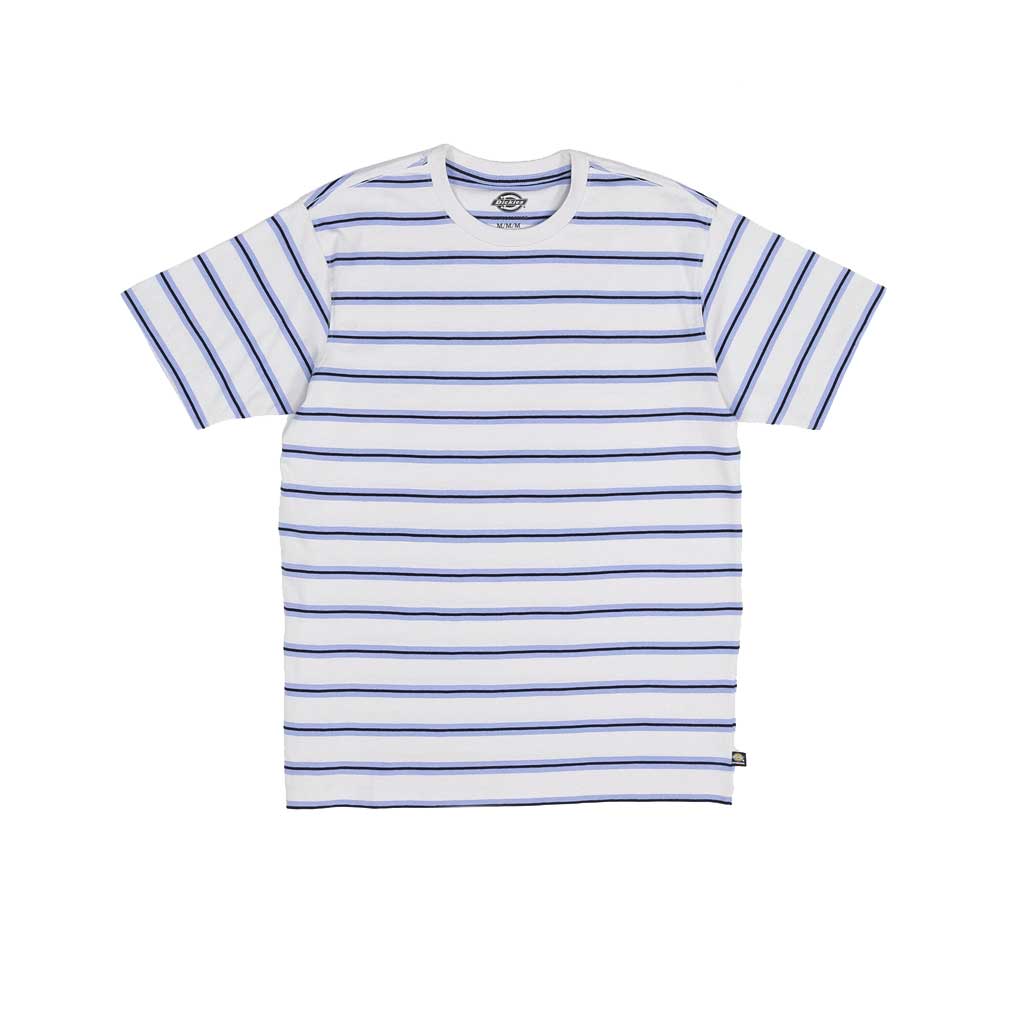 Dickies Stripe Short Sleeve T-Shirt - Light Grey Stripe | Men's Casual Workwear & Streetwear Style