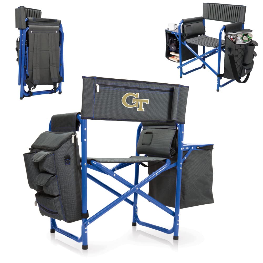 PICNIC TIME NCAA Virginia Cavaliers Fusion Camping Chair with Side Table & Soft Cooler - Portable Folding Outdoor Chair for Adults - Perfect for Beach, Lawn, Tailgating & Backyard Relaxation