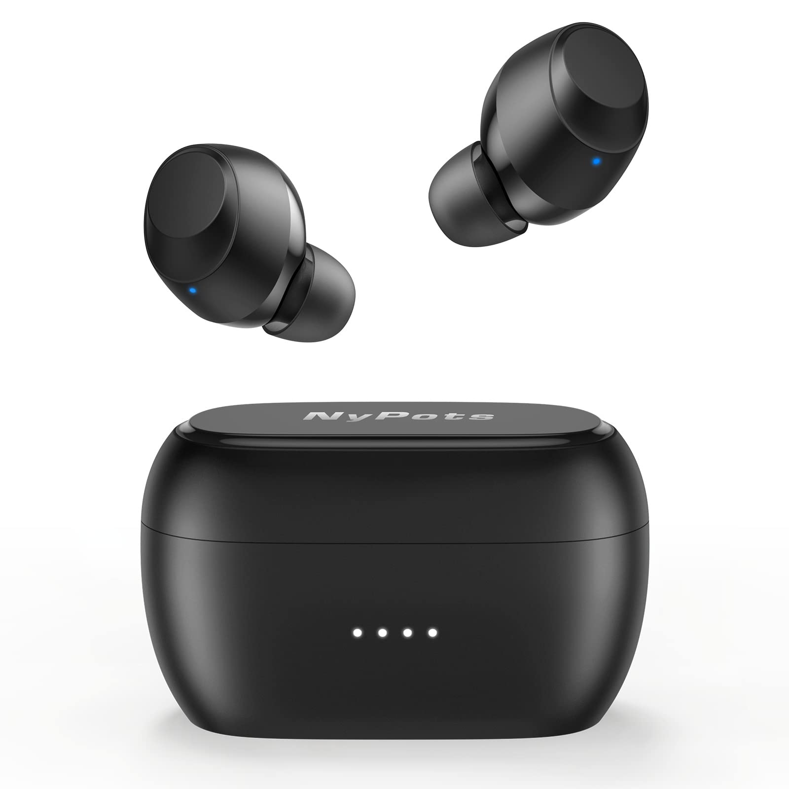 NyPots A10 ANC Wireless Earbuds with Active Noise Cancelling, Bluetooth 5.0, 35H Playtime, IPX8 Waterproof, Wireless Charging & Transparent Mode - Perfect for Gym, Running, Travel & Work
