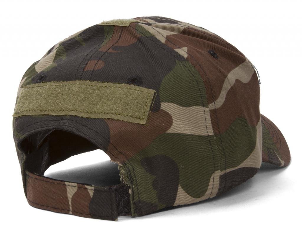 Tactical Operators Woodland Camo Adjustable Hook and Loop Closure Hat - Military Style Baseball Cap for Outdoor Hunting, Airsoft & Tactical Training