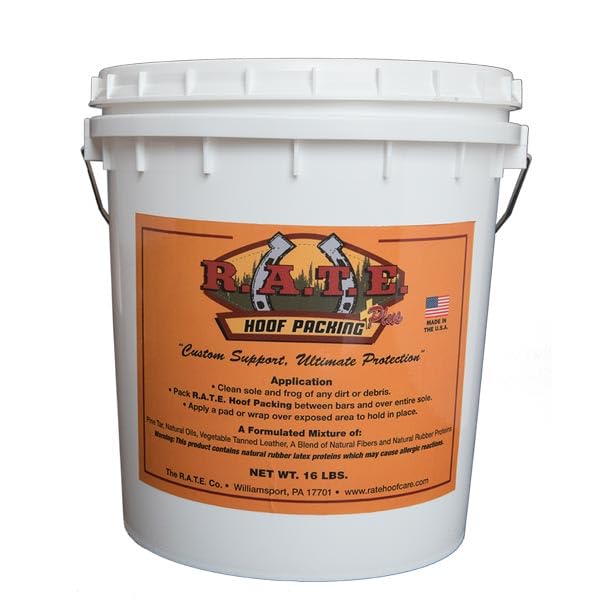 Rate Plus 16 Lb. Hoof Packing for Horses - Heavy Duty Hoof Care & Protection for Show, Trail Riding & Work Horses