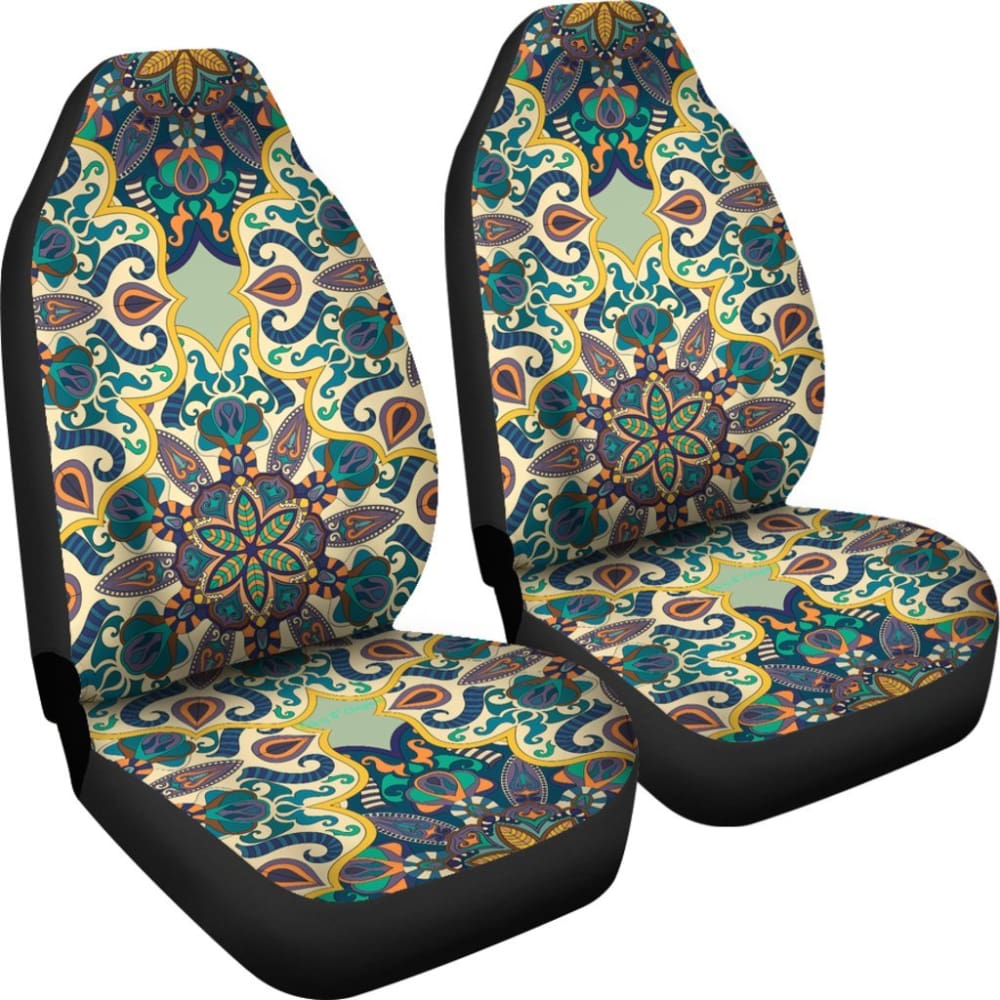 Beautiful Vibes Mandala Car Seat Covers - Premium Custom Fit for Cars, SUVs & Trucks - Boho Chic Design for Comfort & Style - Perfect for Road Trips & Daily Commutes