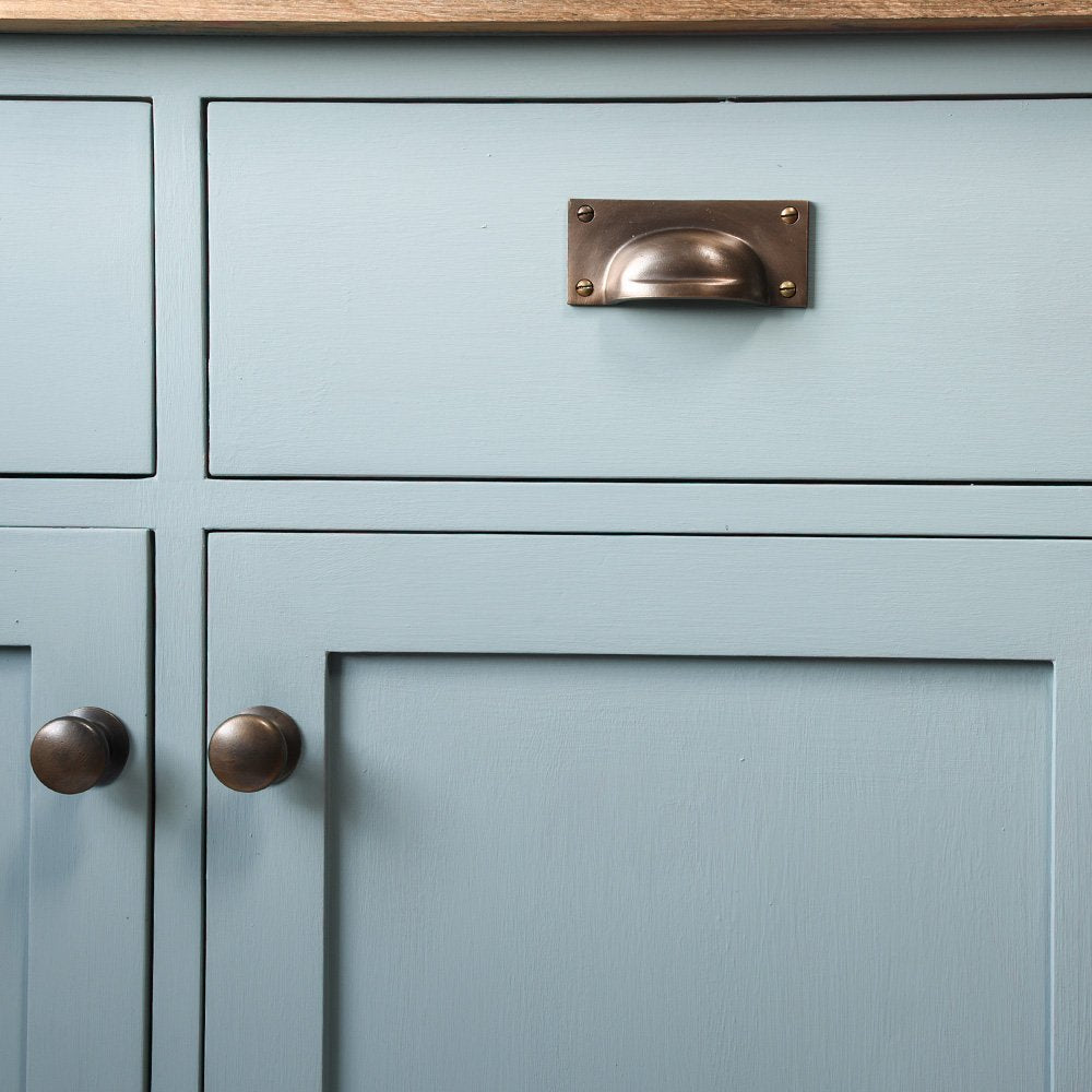 Vintage Distressed Antique Brass Hooded Drawer Pull Handle - Cabinet Hardware for Kitchen, Bathroom & Furniture Restoration (Set of 10) - Perfect for Farmhouse, Rustic & Industrial Style Home Decor