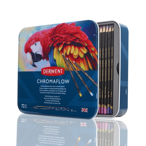 72 Derwent ChromaFlow Colored Pencils Set - Professional Artist Drawing Pencils for Sketching, Coloring & Art Projects - Perfect for Adults & Kids Art Supplies