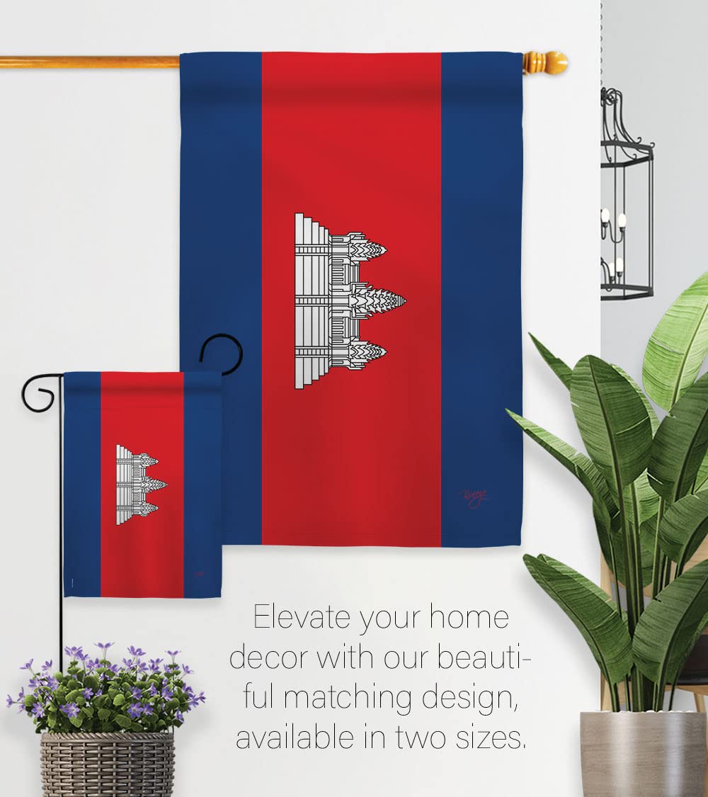 Cambodia Nationality Decorative Flag Set 28x40