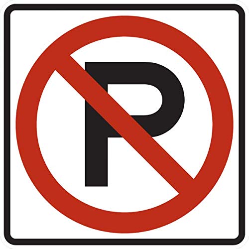 Vinyl Safety & Warning Stickers Bundle - No Parking Sign, Warehouse Signs - 3 Pack (3.5