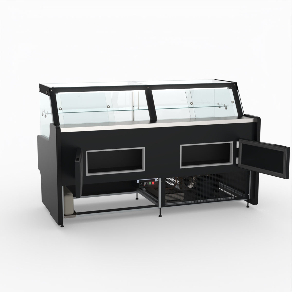 2 Meter AG Deli Showcase Glass Display Case - Perfect for Supermarkets, Delis & Bakeries to Showcase Fresh Food & Pastries