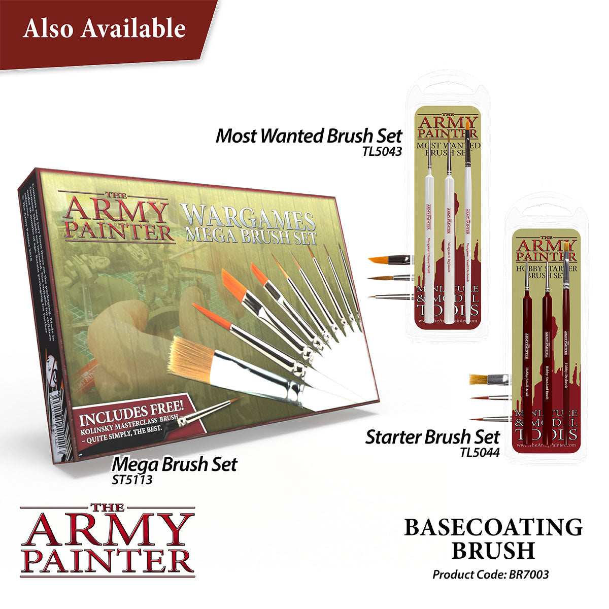 Premium Hobby Brush Set for Basecoating - Perfect for Miniature Painting, Warhammer, and Model Kits - Ideal for Artists, Hobbyists, and DIY Craft Projects