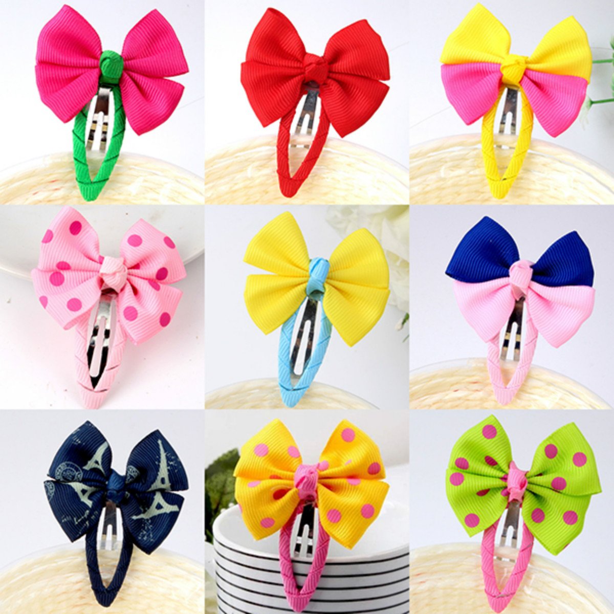 12pcs Kids Hair Clips Set - Cute Flower & Bow Hair Accessories for Girls, Non-Slip Hairpins for Toddlers & Babies - Perfect for School, Parties, and Daily Styling
