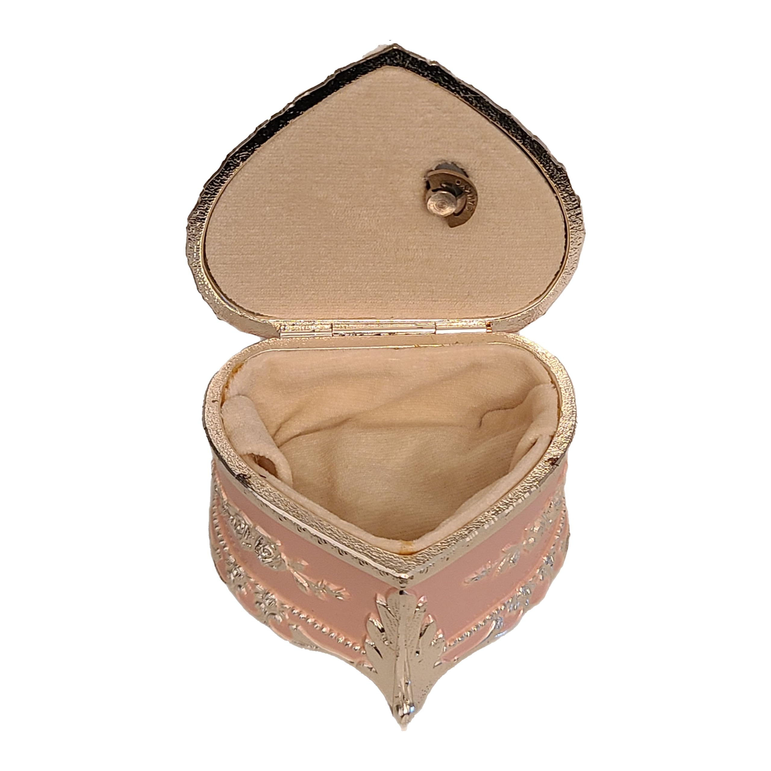 Elegant Pink Heart Music Jewelry Box with Sparkling Crystals - Plays Bolero Melody | Perfect Gift for Valentine's Day, Anniversary & Romantic Occasions