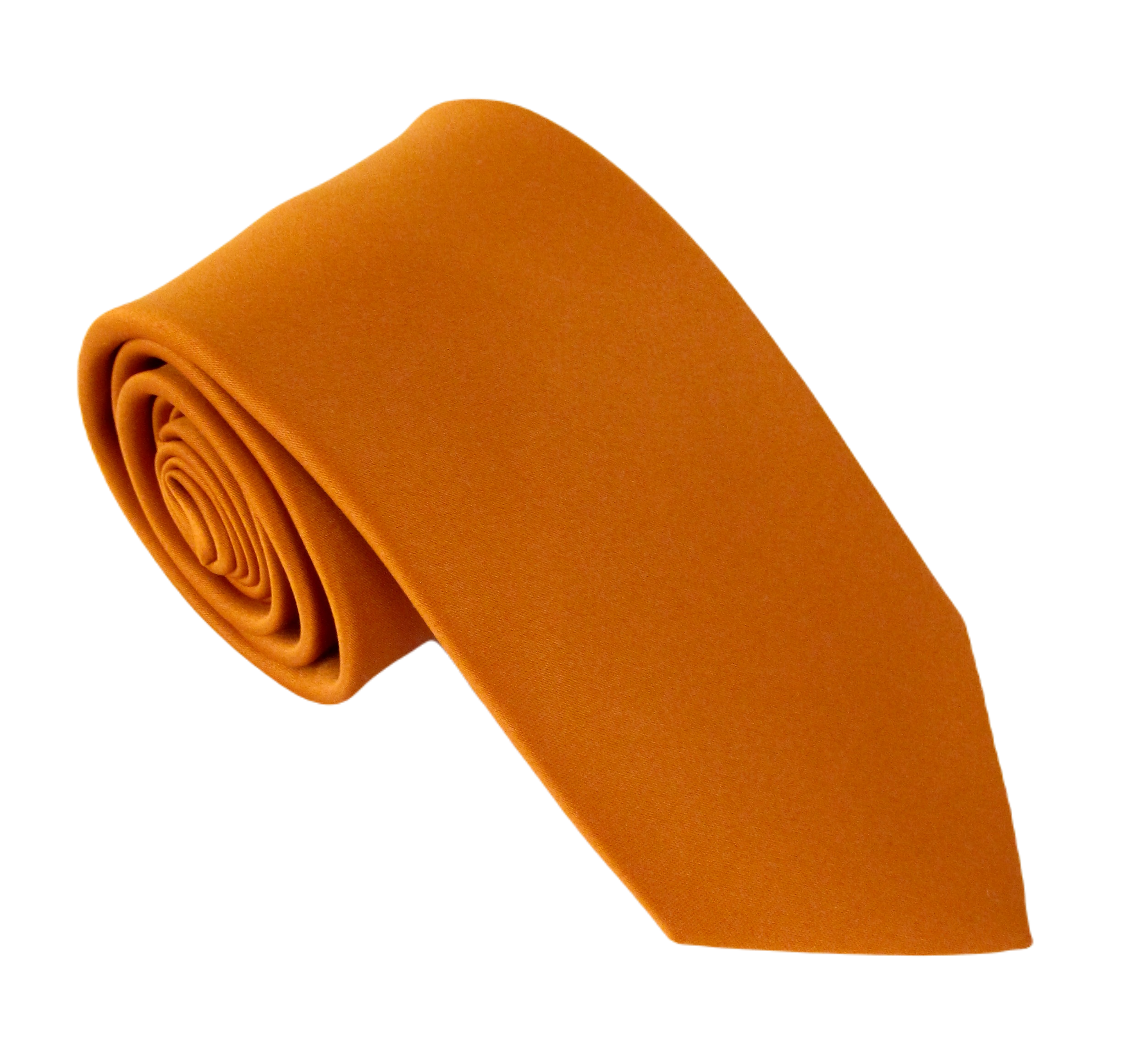 Men's Rust Burnt Orange Satin Tie for Wedding, Business & Formal Events - Elegant Necktie for Suits & Special Occasions