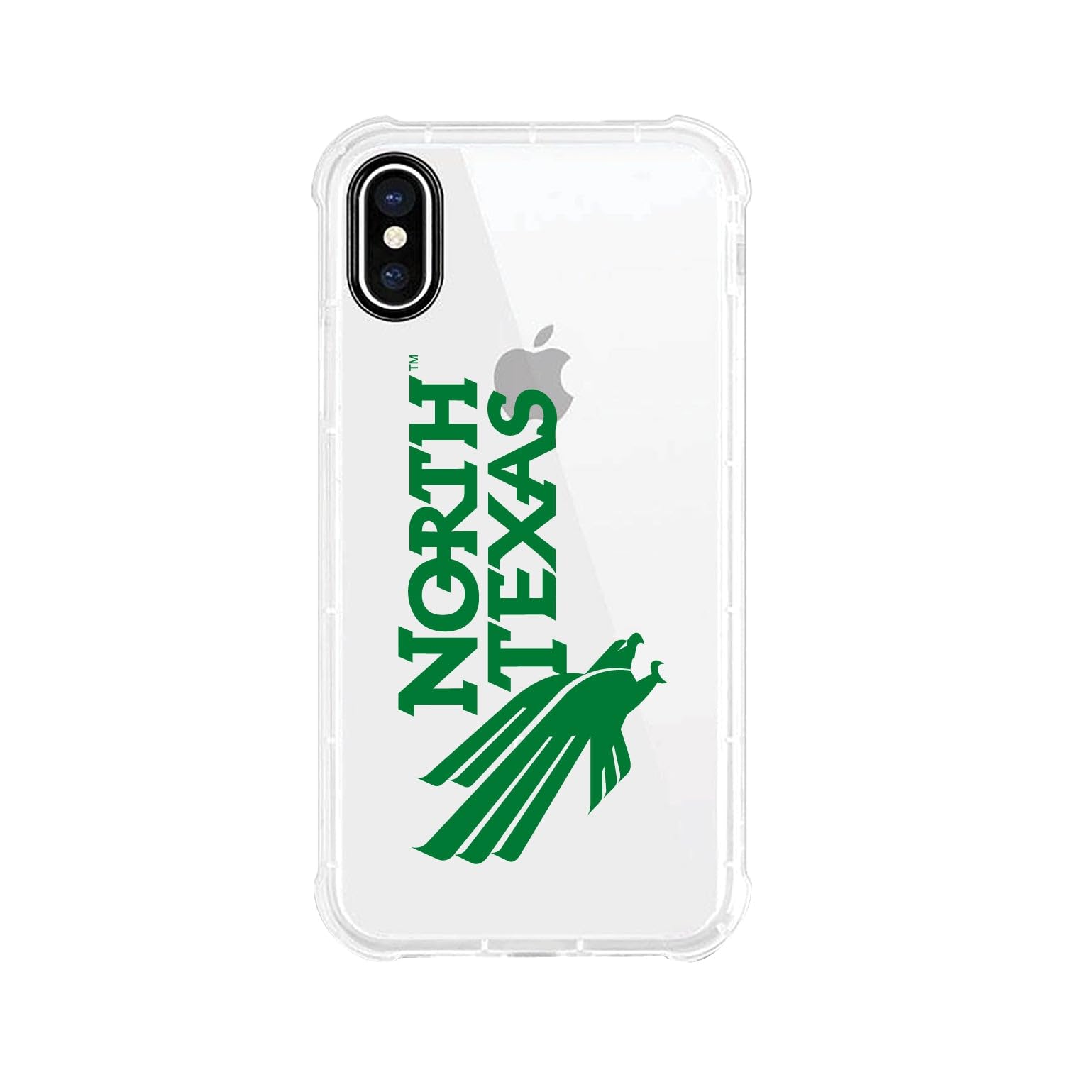 OTM Essentials Rugged Phone Case for iPhone 13 Pro - Shockproof Protective Cover with Reinforced Edges, Classic White Design | Perfect for University of North Texas Students & Active Lifestyles